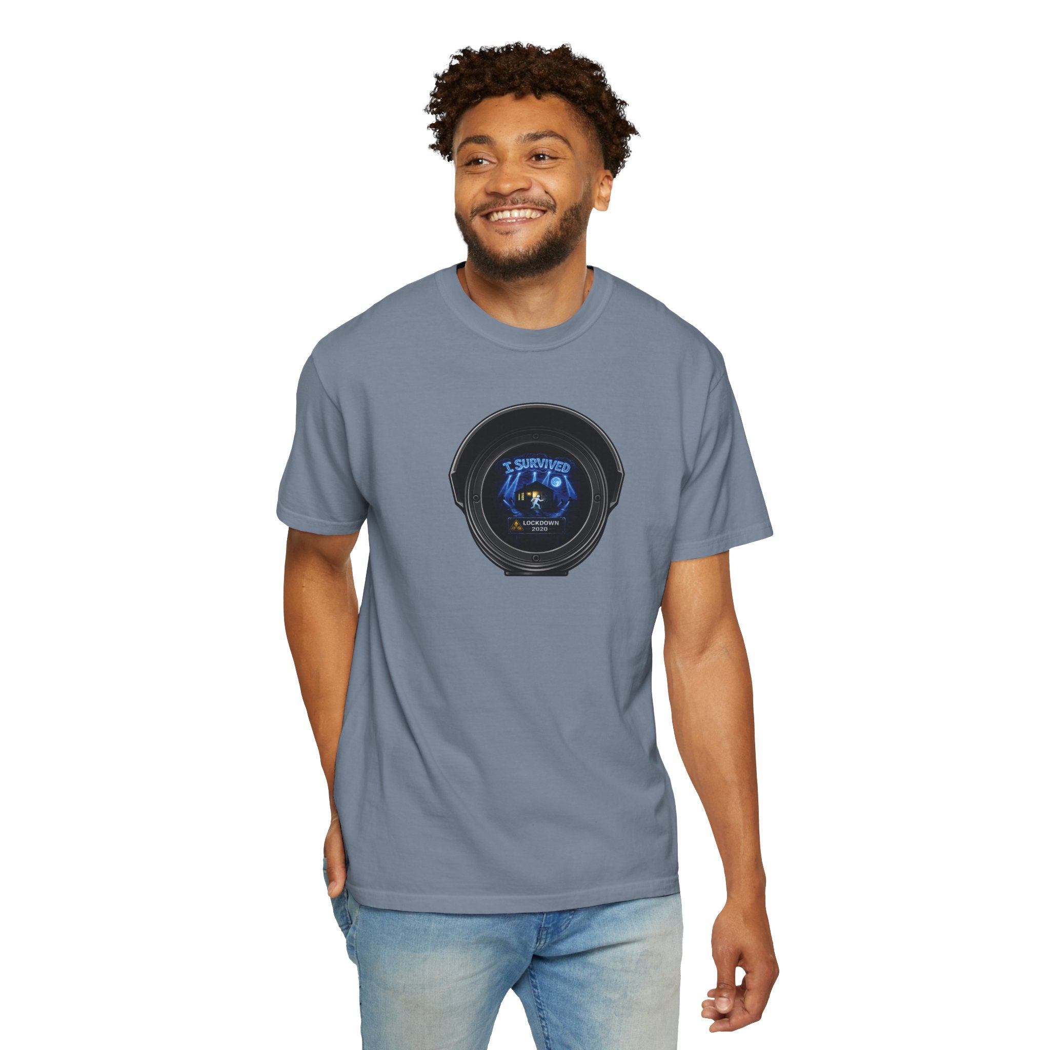 I Survived 2020 —  LOCKDOWN S3:E3: Director's Cut "Remote Schooling" Unisex Garment-Dyed T-shirt