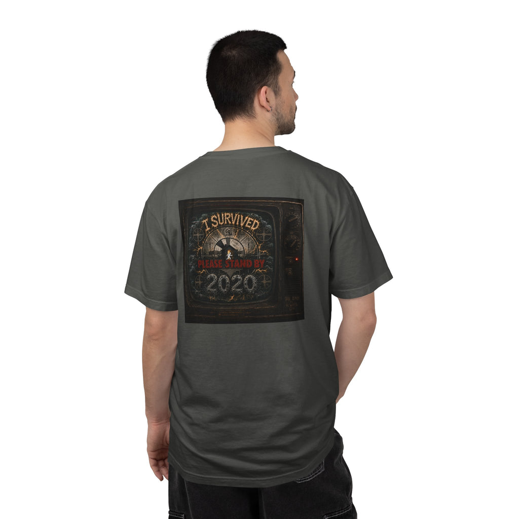 I Survived 2020 — "Please Stand By" Test Pattern Tee Summer Premier Unisex Garment-Dyed T-shirt