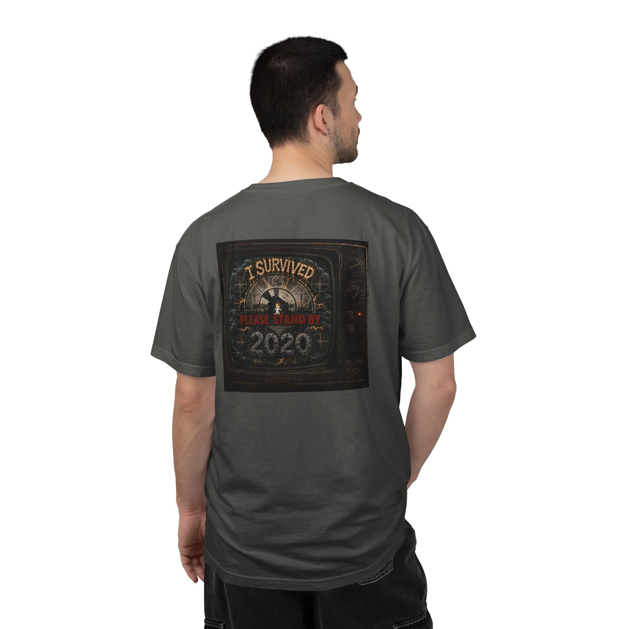 I Survived 2020 — "Please Stand By" Test Pattern Tee Summer Premier Unisex Garment-Dyed T-shirt