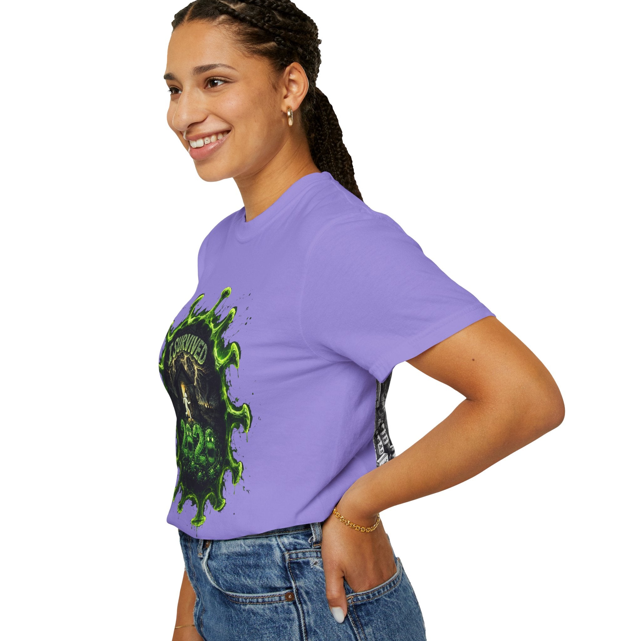 I Survived 2020 — Director's Cut S1:E1 "COVID-19: The Coronavirus" | Pandemic Edition Unisex Garment-Dyed T-shirt