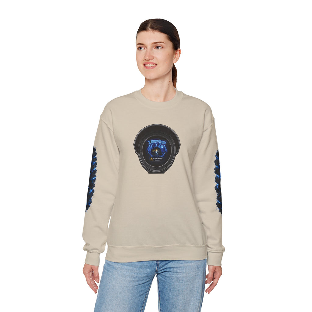 I Survived 2020 — LOCKDOWN S3:E4: Director's Cut "Working From Home" Unisex Heavy Blend™ Crewneck Sweatshirt