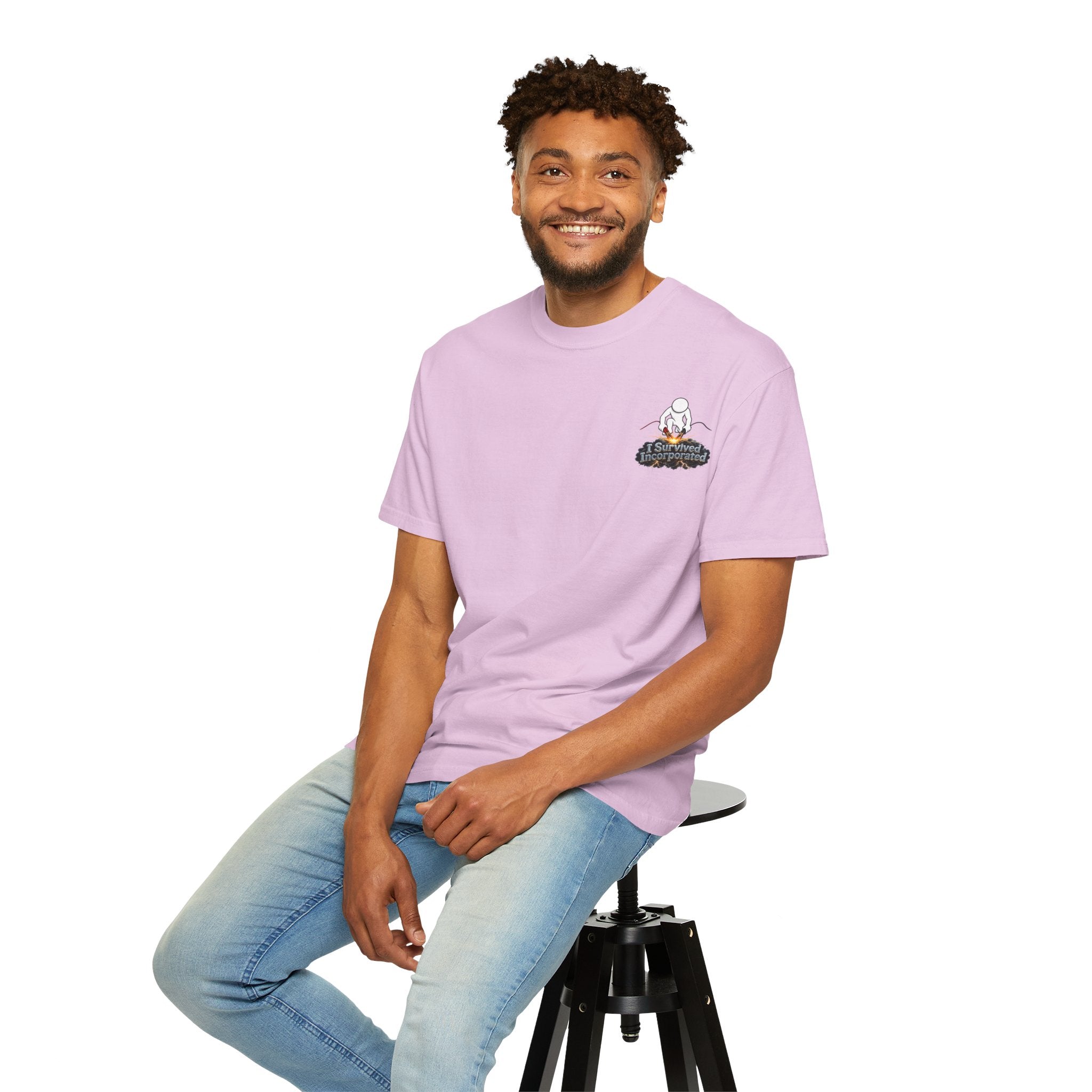 I Survived 2020 — "Please Stand By" Test Pattern Tee Summer Premier Unisex Garment-Dyed T-shirt