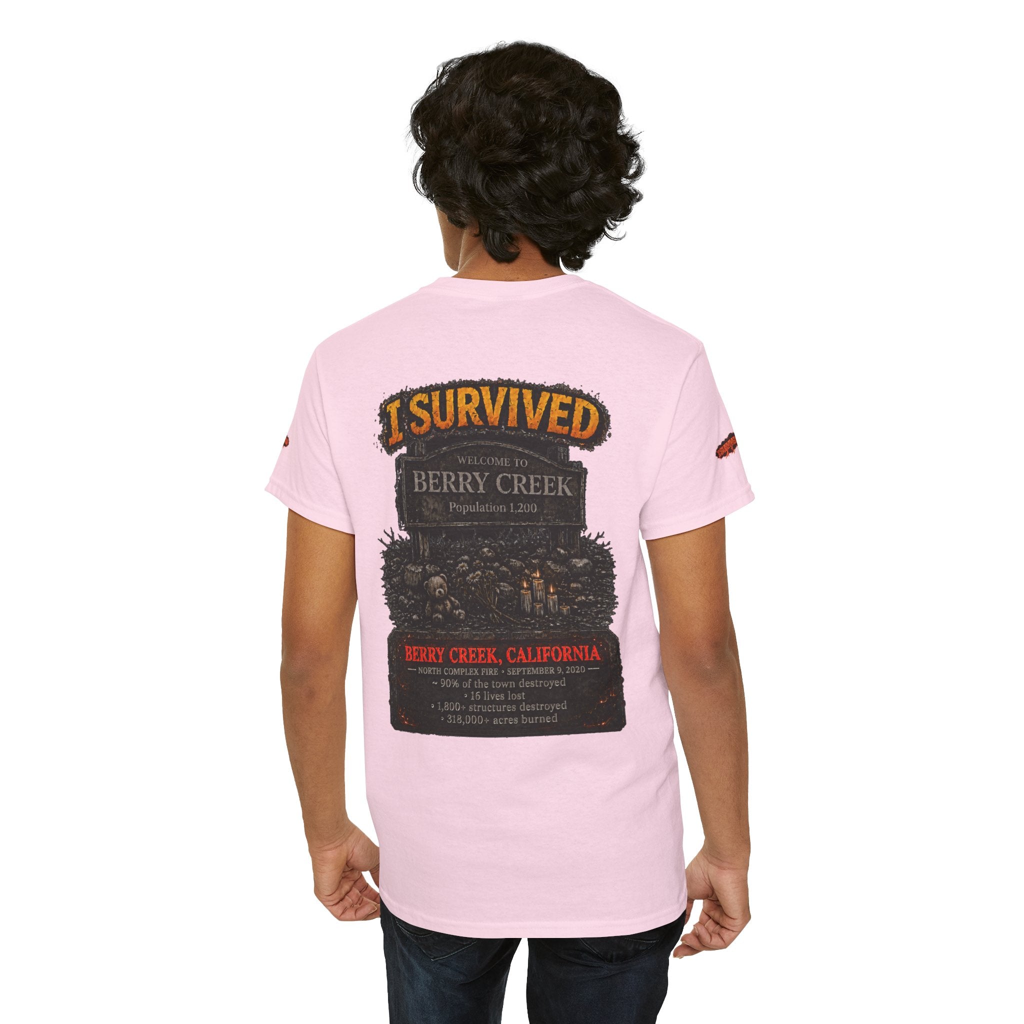 I Survived 2020 — WILDFIRES S2:E1: Special Edition "Berry Creek" Memorial Unisex Heavy Cotton Tee