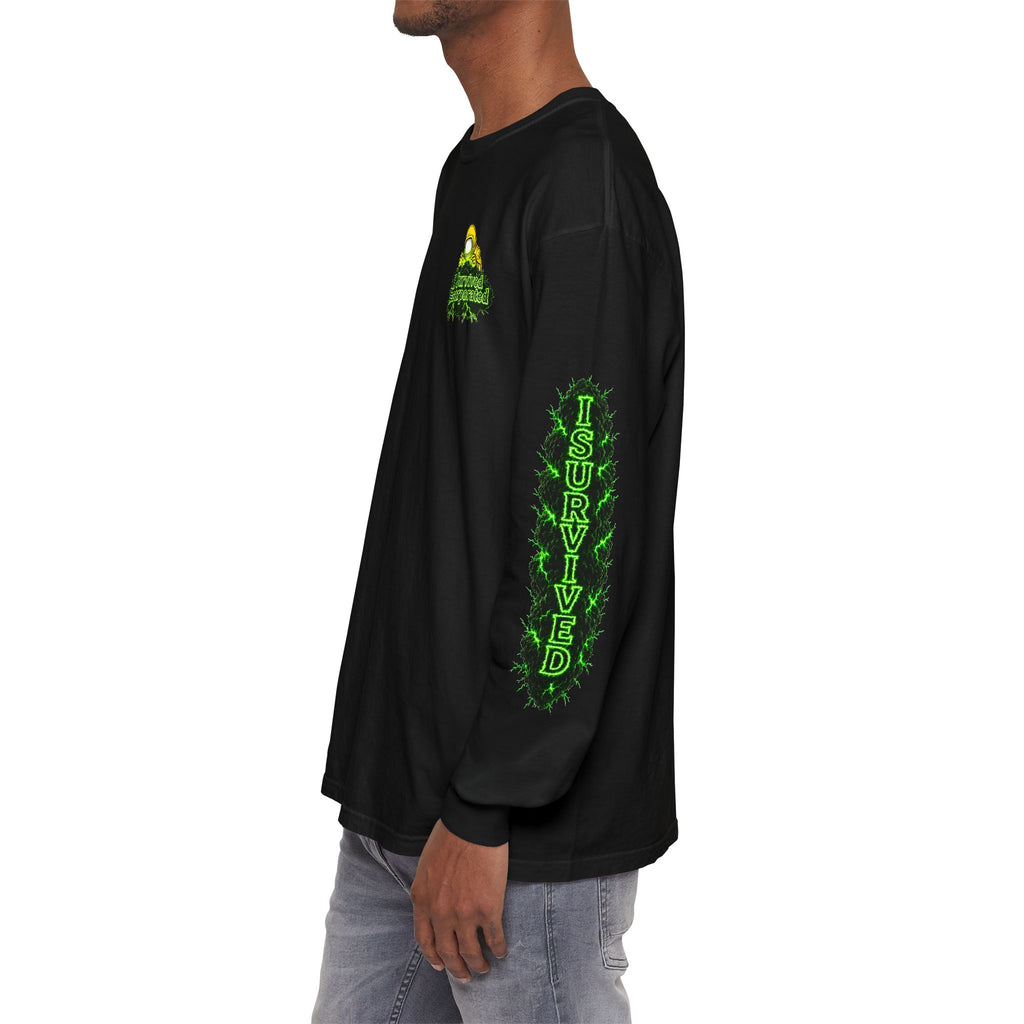 I Survived 2020 — "Please Stand By" Test Pattern Toxic Signal Tee Special Edition Summer Premiere Unisex Garment-Dyed Long Sleeve T-Shirt