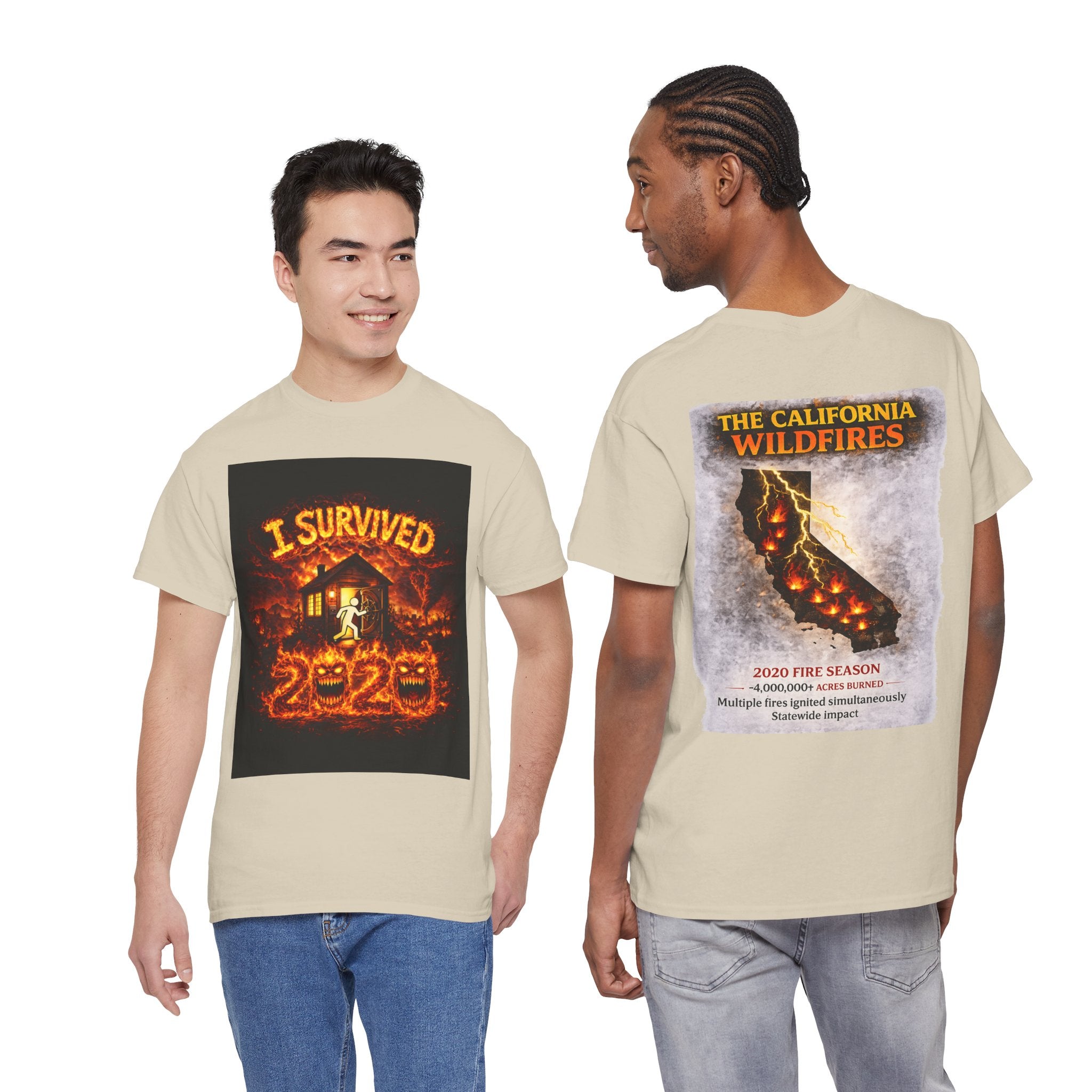 I Survived 2020 — WILDFIRES S2:E3: "The California Wildfires" Unisex Heavy Cotton Tee