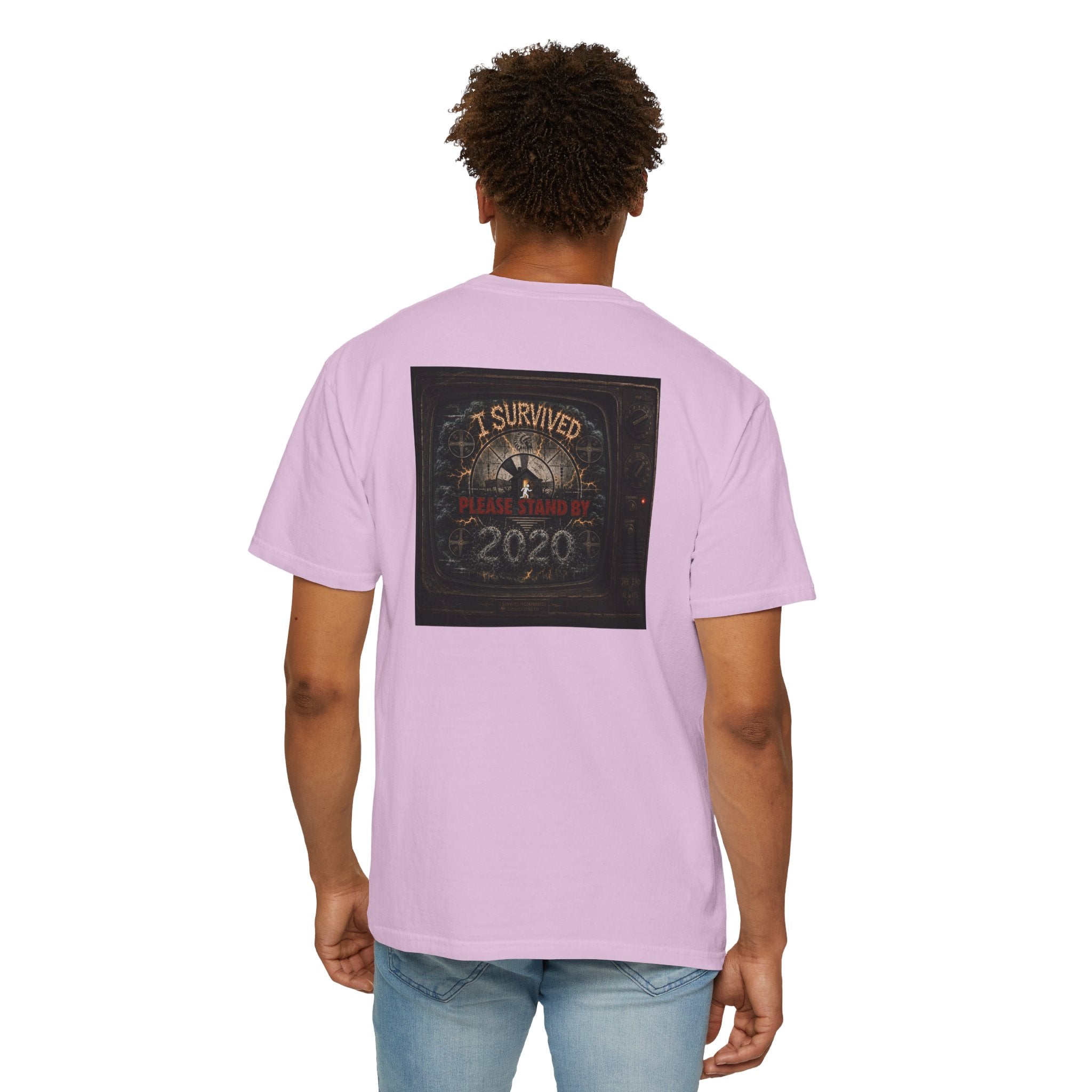 I Survived 2020 — "Please Stand By" Test Pattern Tee Summer Premier Unisex Garment-Dyed T-shirt