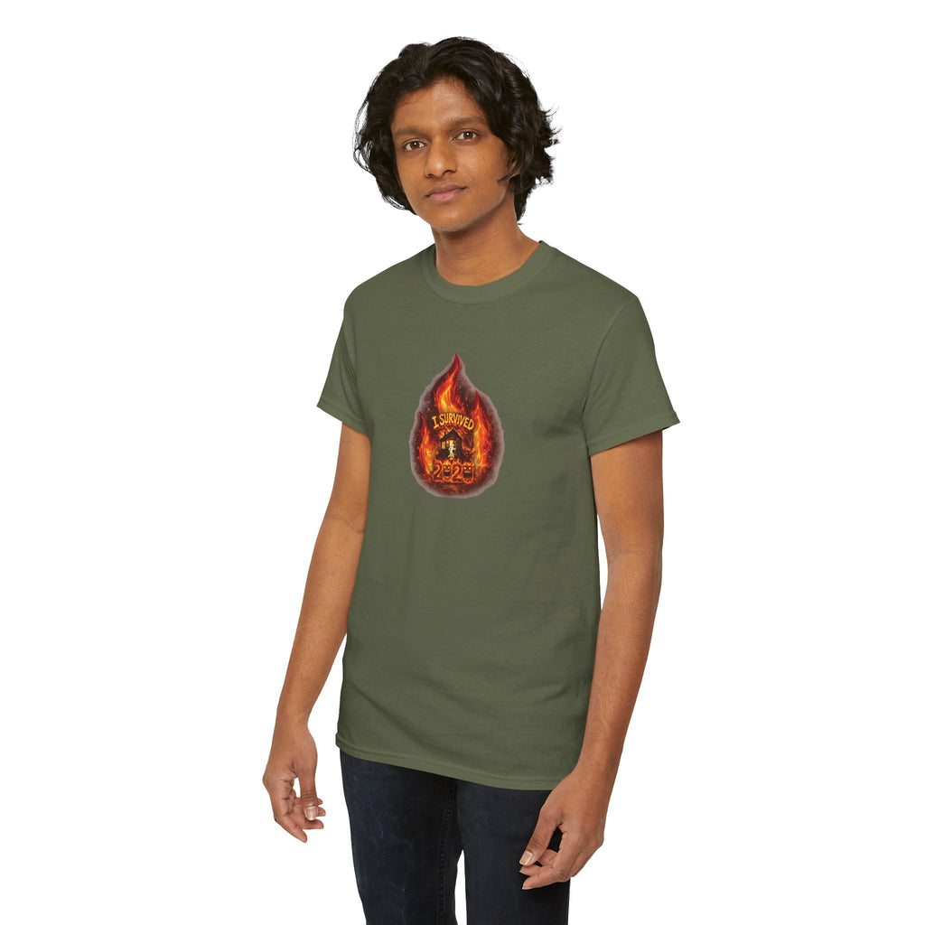 I Survived 2020 — WILDFIRES S2:E2: Director's Cut "The Bobcat Fire" Memorial Unisex Heavy Cotton Tee