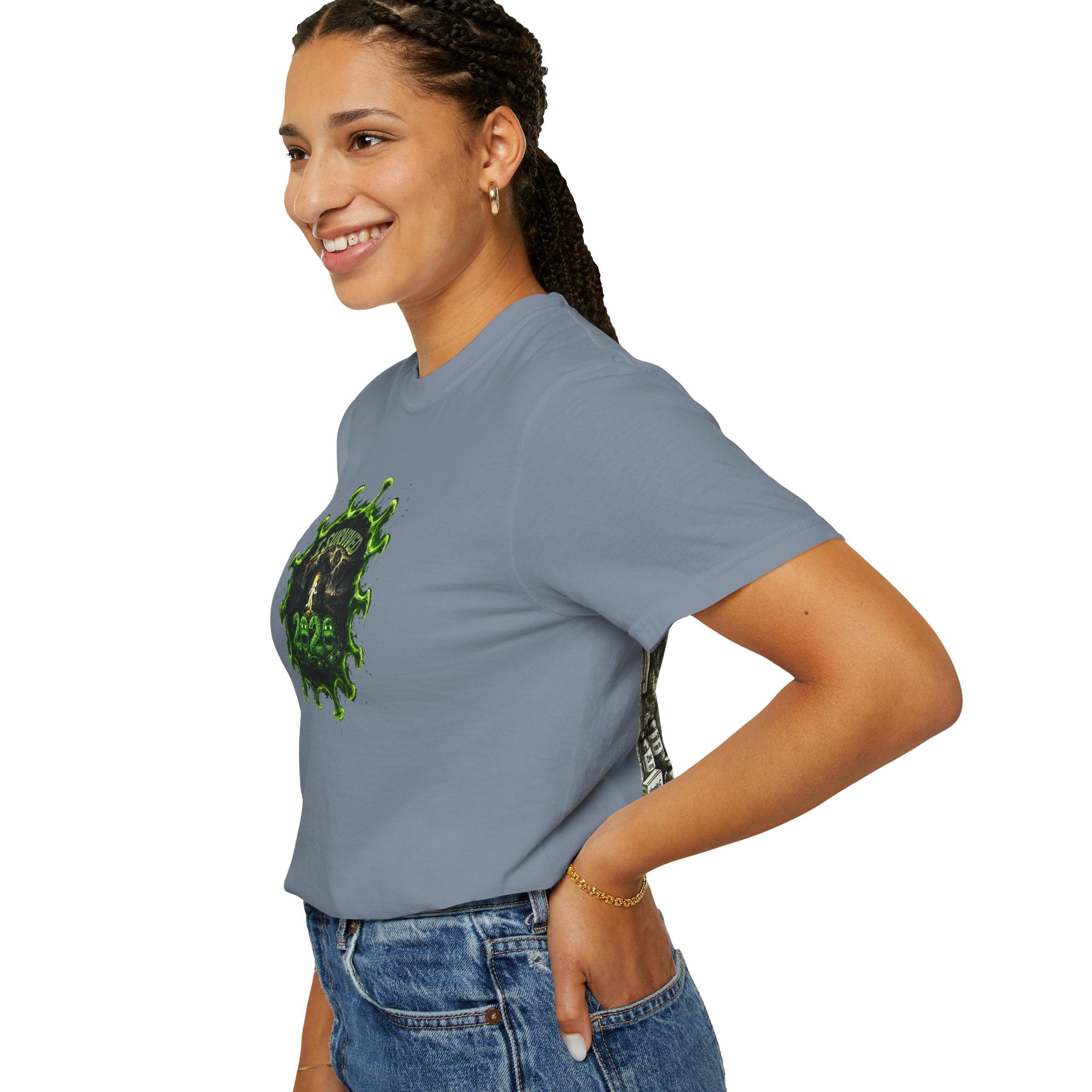 I Survived 2020 —  PANDEMIC S1:E1: Director's Cut "COVID-19: The Coronavirus" Unisex Garment-Dyed T-shirt