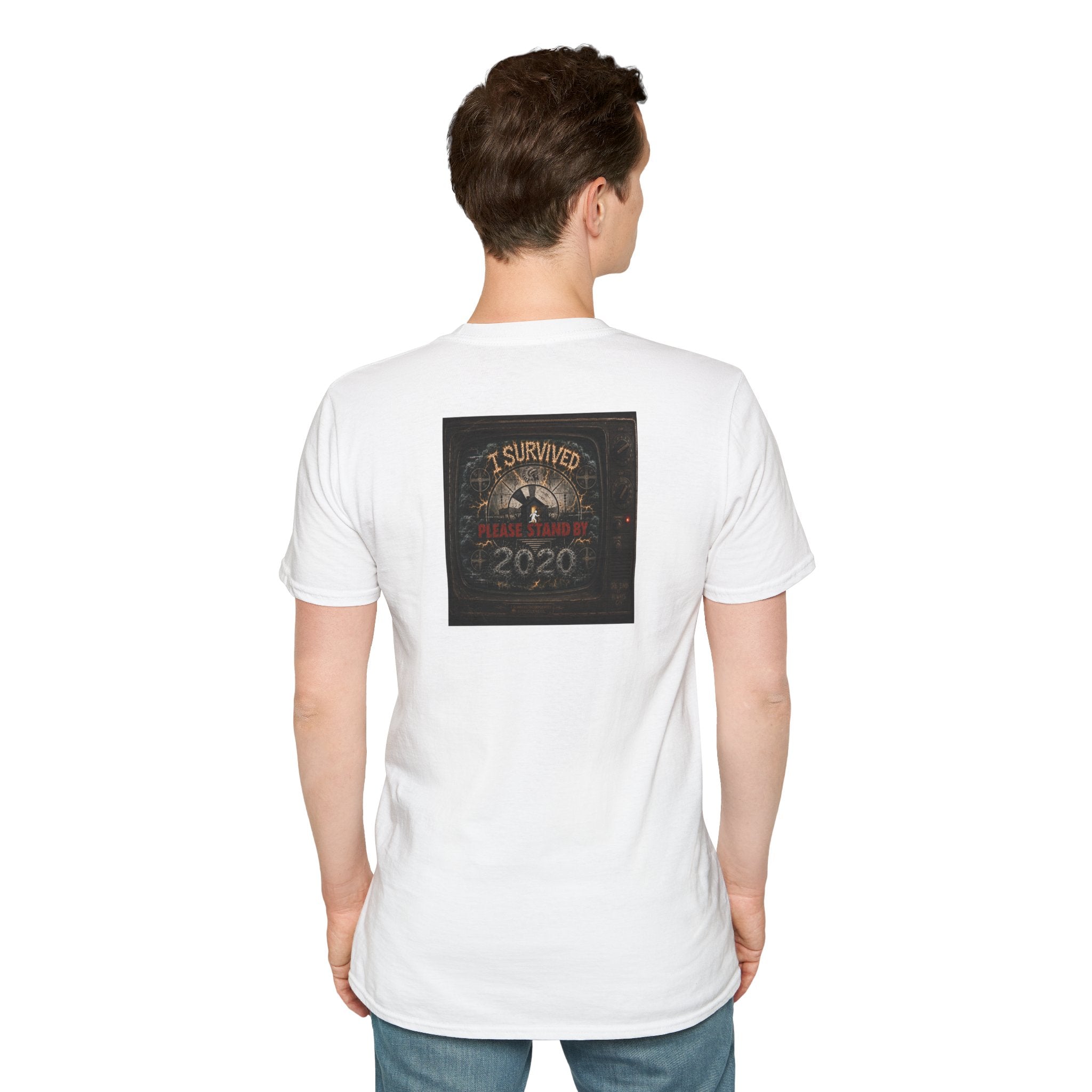 I Survived 2020 — "Please Stand By" Test Pattern Tee Summer Premier Unisex Softstyle T-Shirt