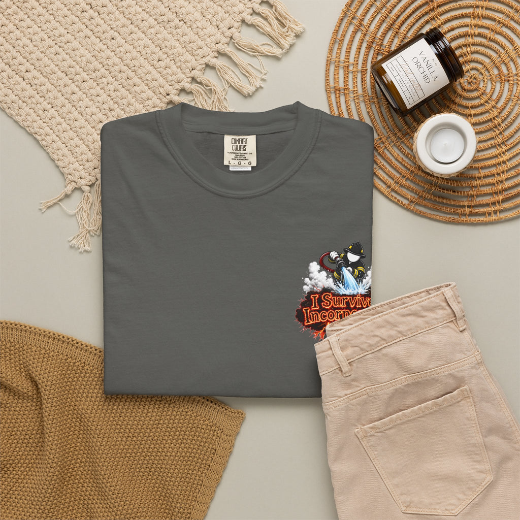 I Survived 2020 — "Please Stand By" Test Pattern Tee Wildfire Signal Edition Summer Premiere Unisex Garment-Dyed T-shirt