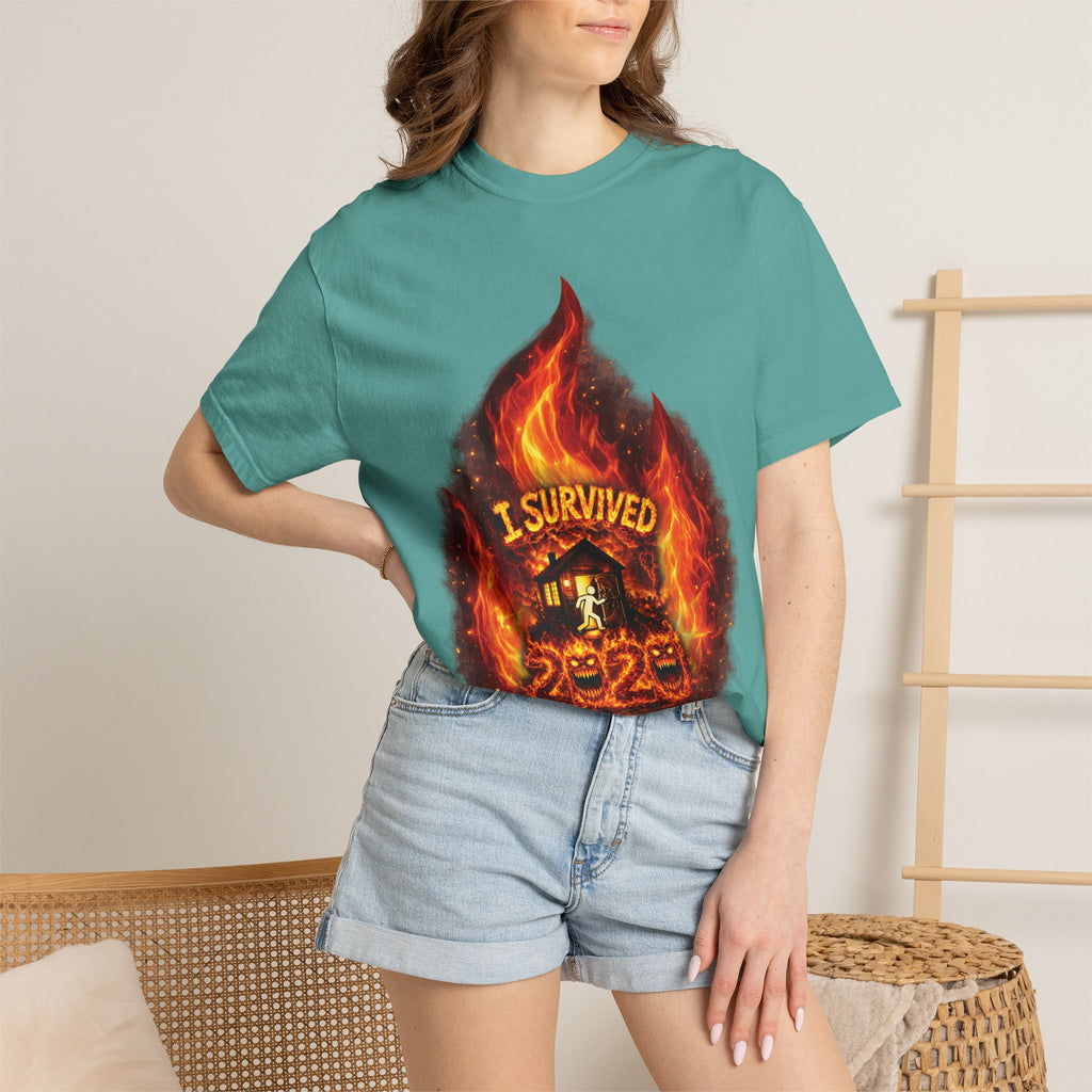 I Survived 2020 — Director's Cut S2:E3 "The California Wildfires" | Wildfire Edition Memorial Unisex Garment-Dyed T-shirt