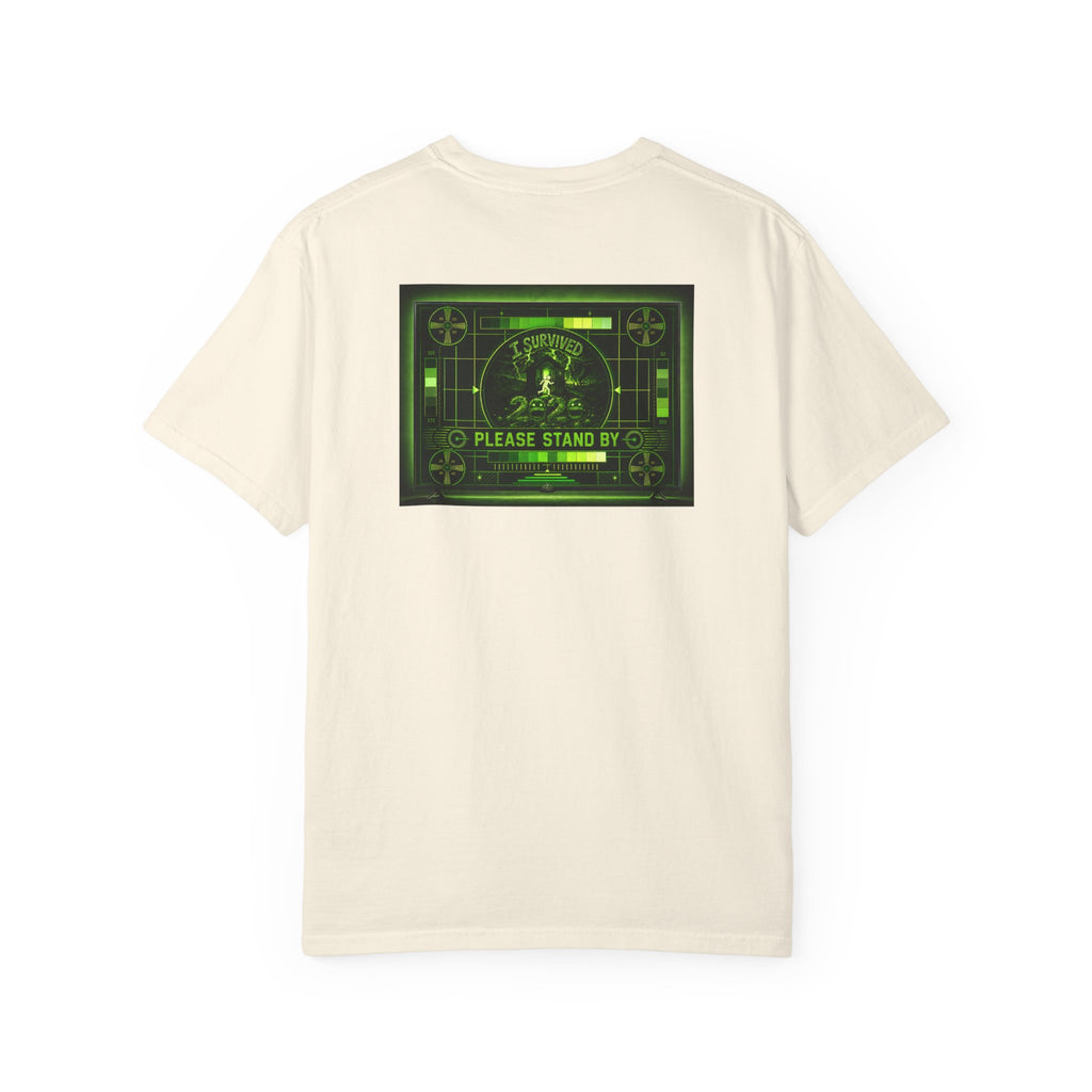 I Survived 2020 — "Please Stand By" Test Pattern Toxic Signal Tee Summer Premiere Unisex Garment-Dyed T-shirt