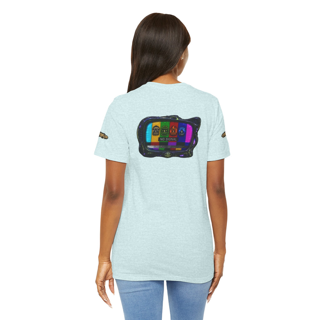 I Survived 2020 — "No Signal" Test Pattern Tee Alien Broadcast Finale Summer Premiere Unisex Jersey Short Sleeve Tee