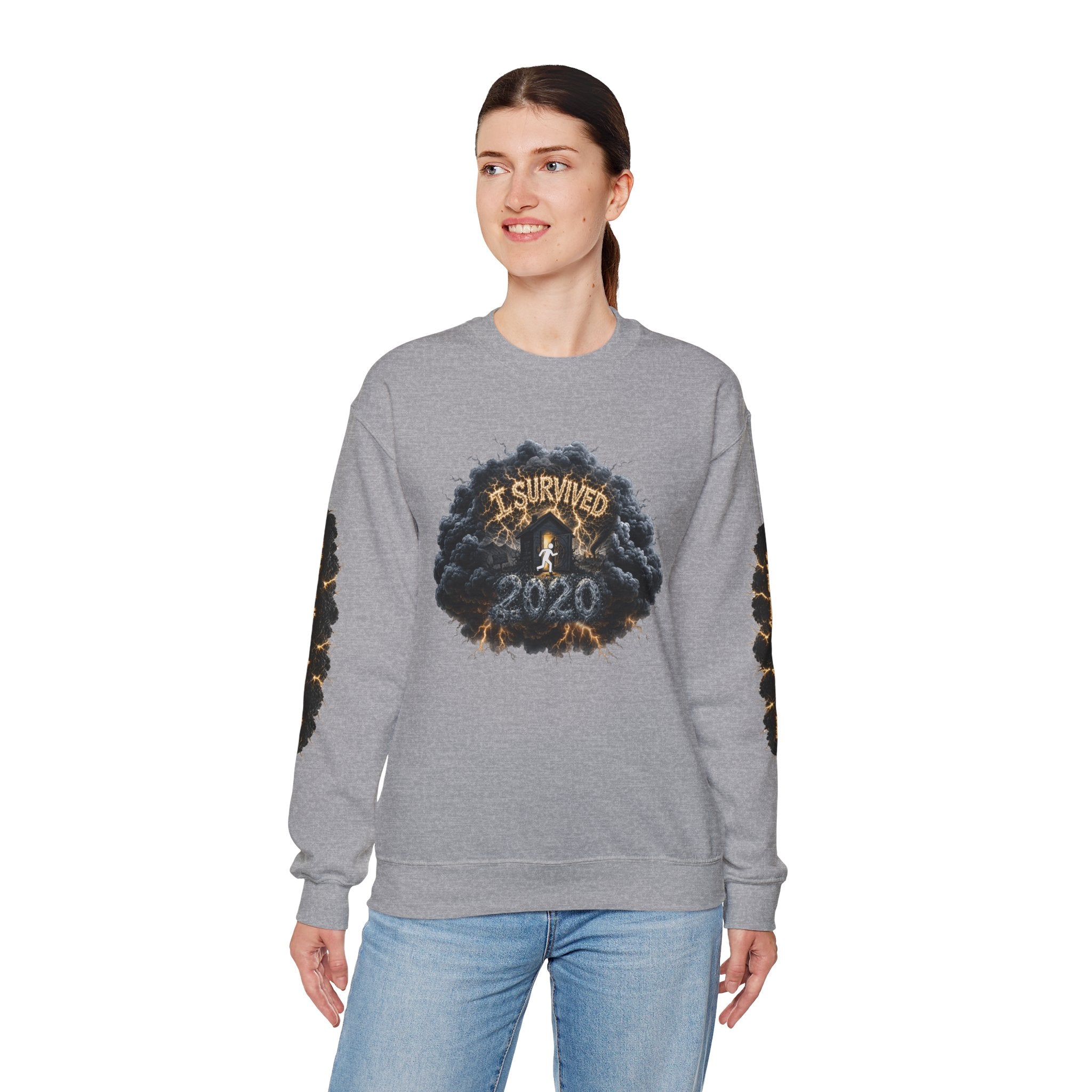 I Survived 2020 — Director's Cut Original Design Teaser Tee | Season 1 Premiere Drop Unisex Heavy Blend™ Crewneck Sweatshirt (SPECIAL EDITION)