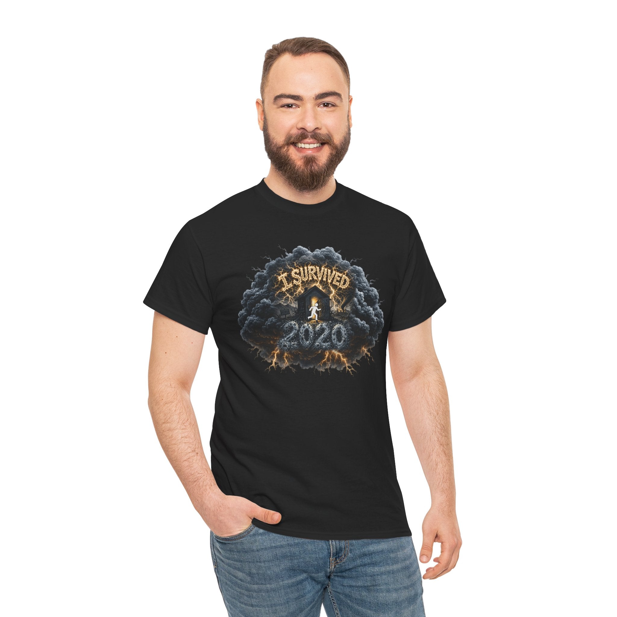 I Survived 2020 —  Deriector's Cut Original Design Teaser Tee | Season 1 Premiere Drop Unisex Heavy Cotton Tee
