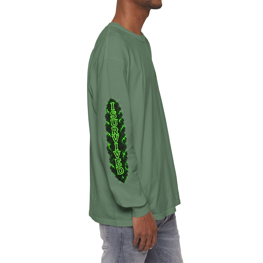 I Survived 2020 — "Please Stand By" Test Pattern Toxic Signal Tee Special Edition Summer Premiere Unisex Garment-Dyed Long Sleeve T-Shirt