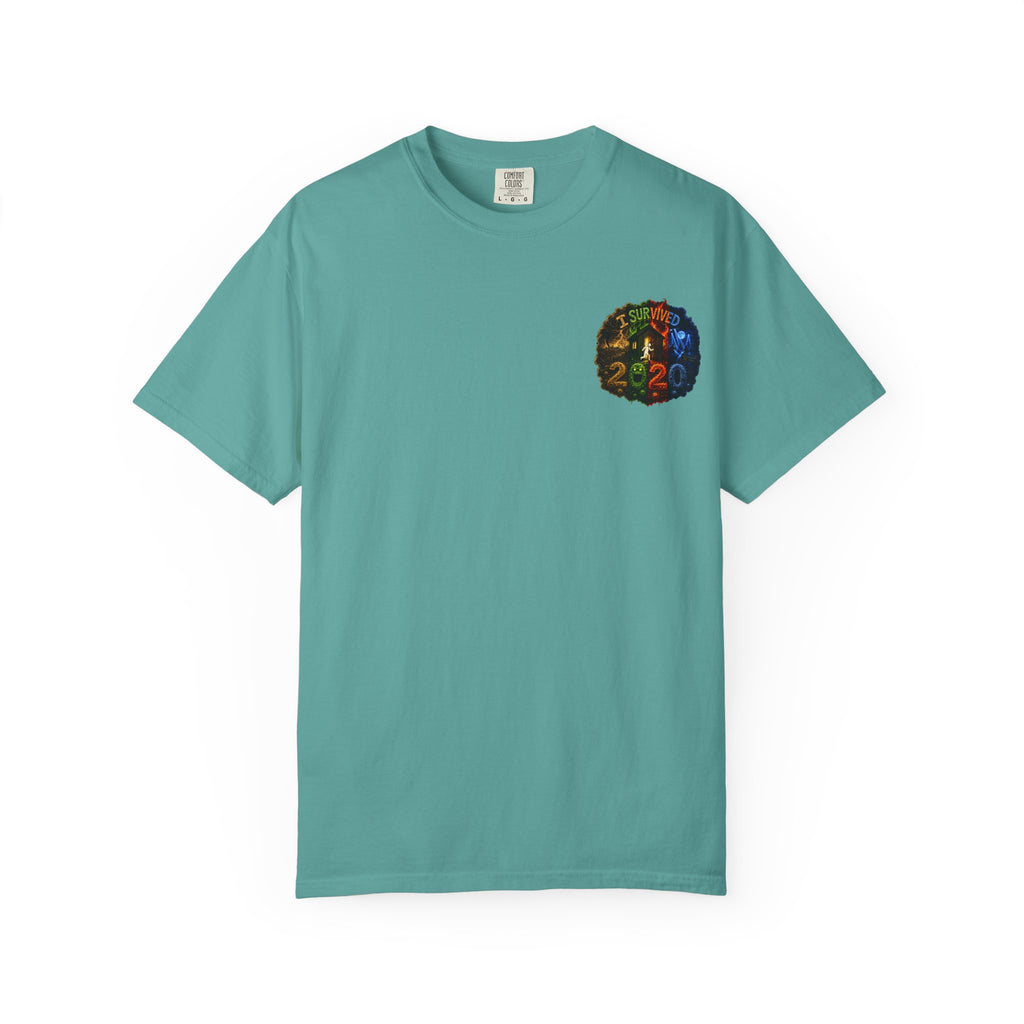 I Survived 2020 — "No Signal" Test Pattern Tee Alien Broadcast Finale Summer Premiere Unisex Garment-Dyed T-shirt