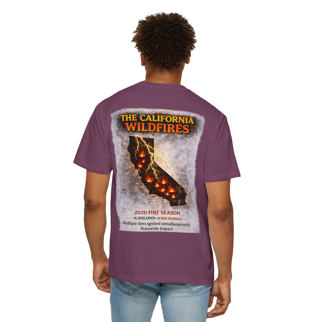 I Survived 2020 — WILDFIRES S2:E3 "The California Wildfires" Memorial Unisex Garment-Dyed T-shirt
