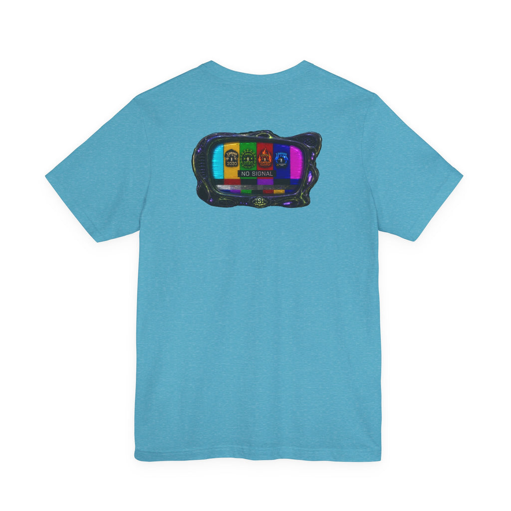 I Survived 2020 — "No Signal" Test Pattern Tee Alien Broadcast Finale Summer Premiere Unisex Jersey Short Sleeve Tee