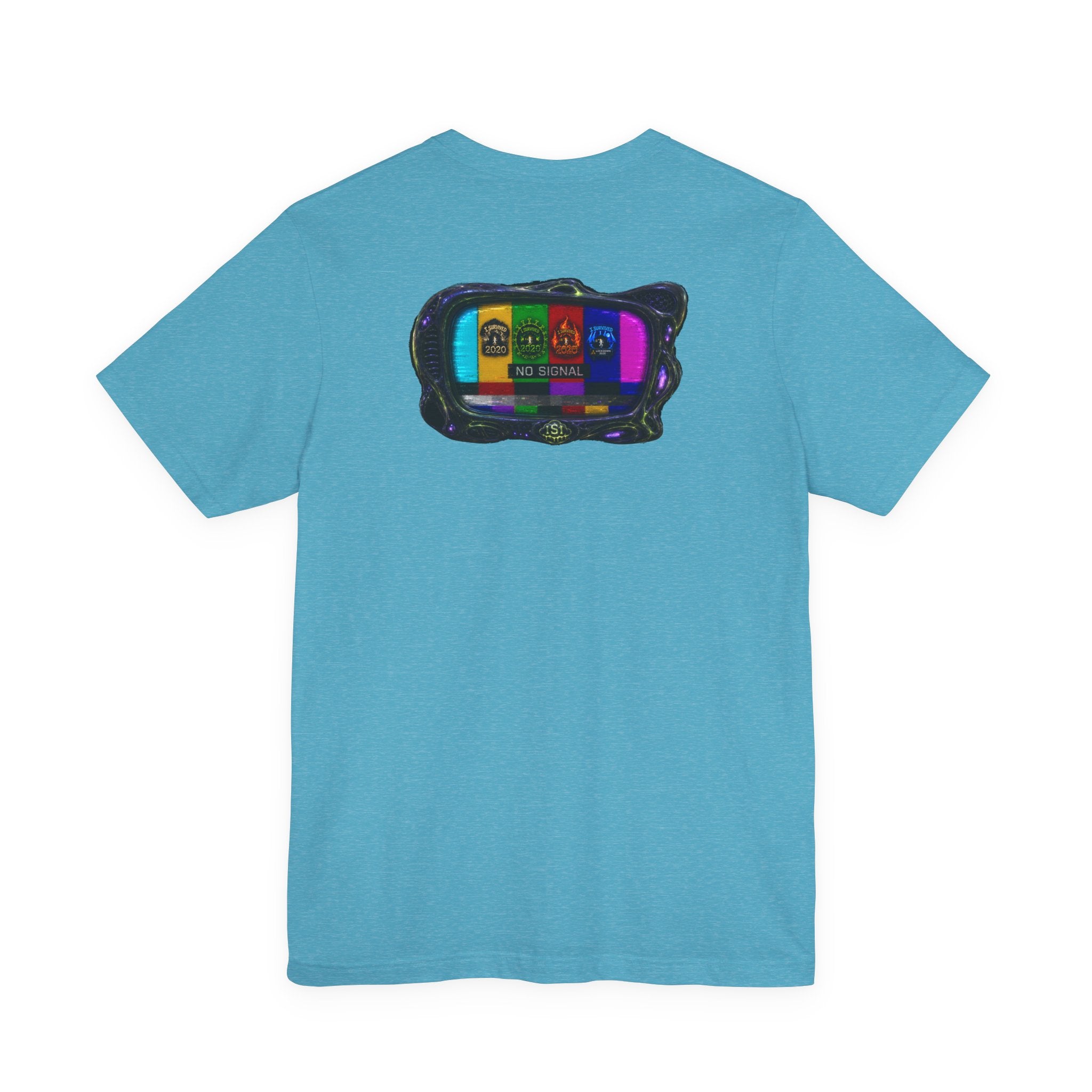 I Survived 2020 — "No Signal" Test Pattern Tee Alien Broadcast Finale Summer Premiere Unisex Jersey Short Sleeve Tee