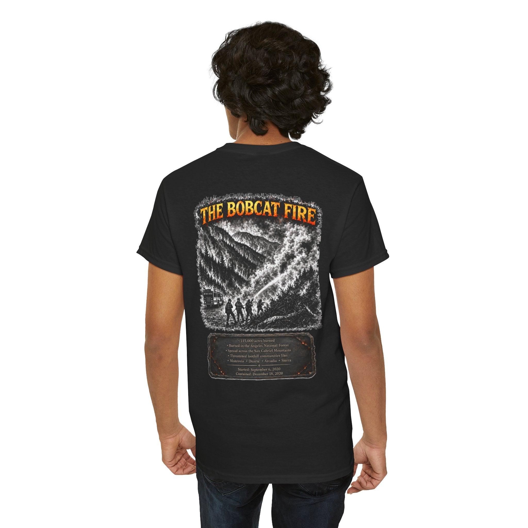 I Survived 2020 — WILDFIRES S2:E2: Director's Cut "The Bobcat Fire" Memorial Unisex Heavy Cotton Tee