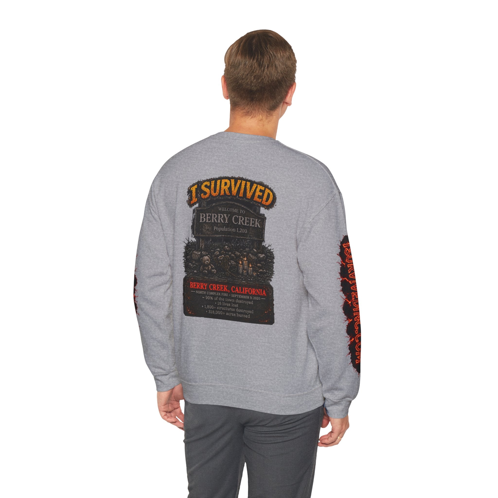 I Survived 2020 — WILDFIRES S2:E1: "Berry Creek" Memorial Unisex Heavy Blend™ Crewneck Sweatshirt