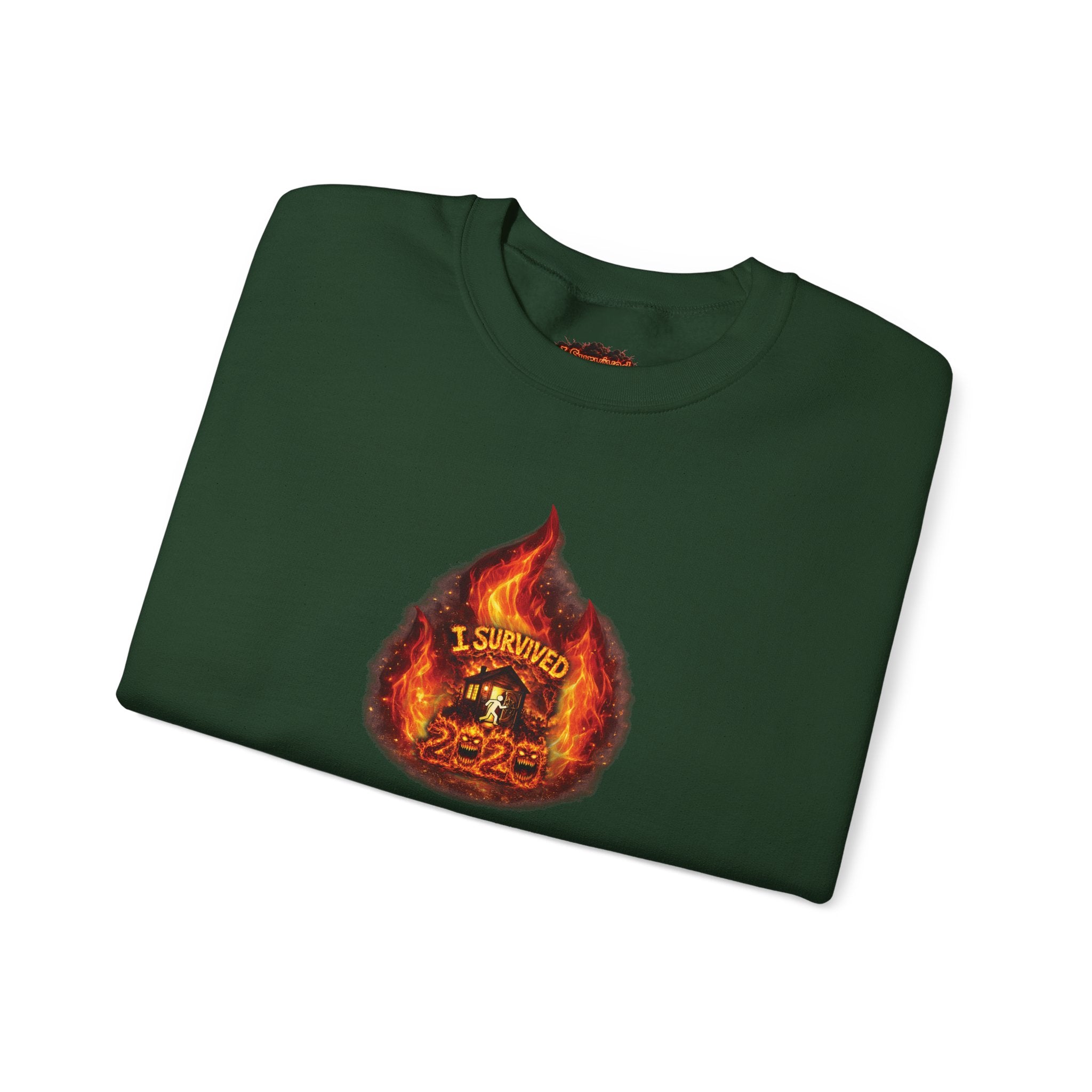 I Survived 2020 — WILDFIRES S2:E2: Director's Cut "The Bobcat Fire" Memorial Unisex Heavy Blend™ Crewneck Sweatshirt