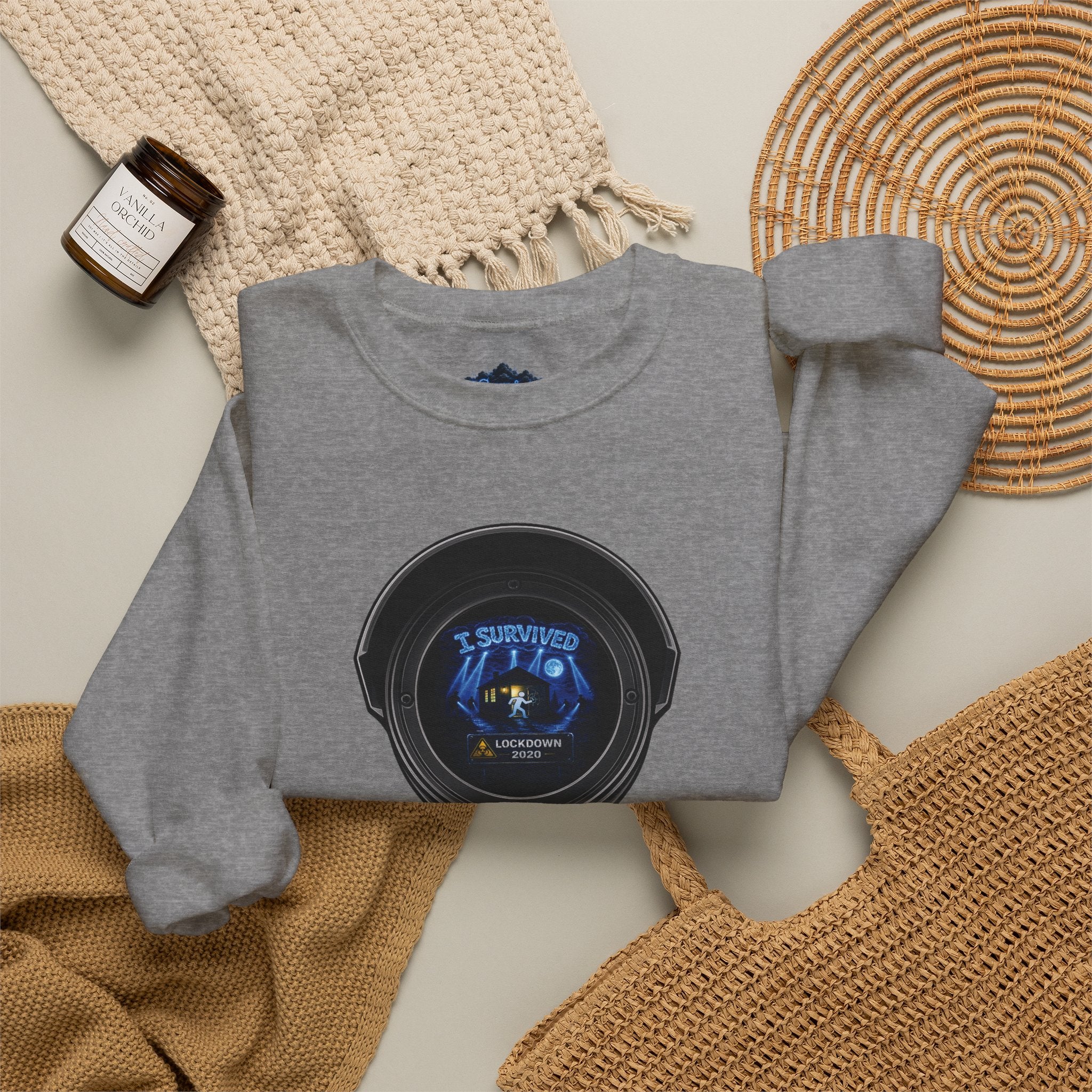 I Survived 2020 — LOCKDOWN S3:E4: Director's Cut "Working From Home" Unisex Heavy Blend™ Crewneck Sweatshirt