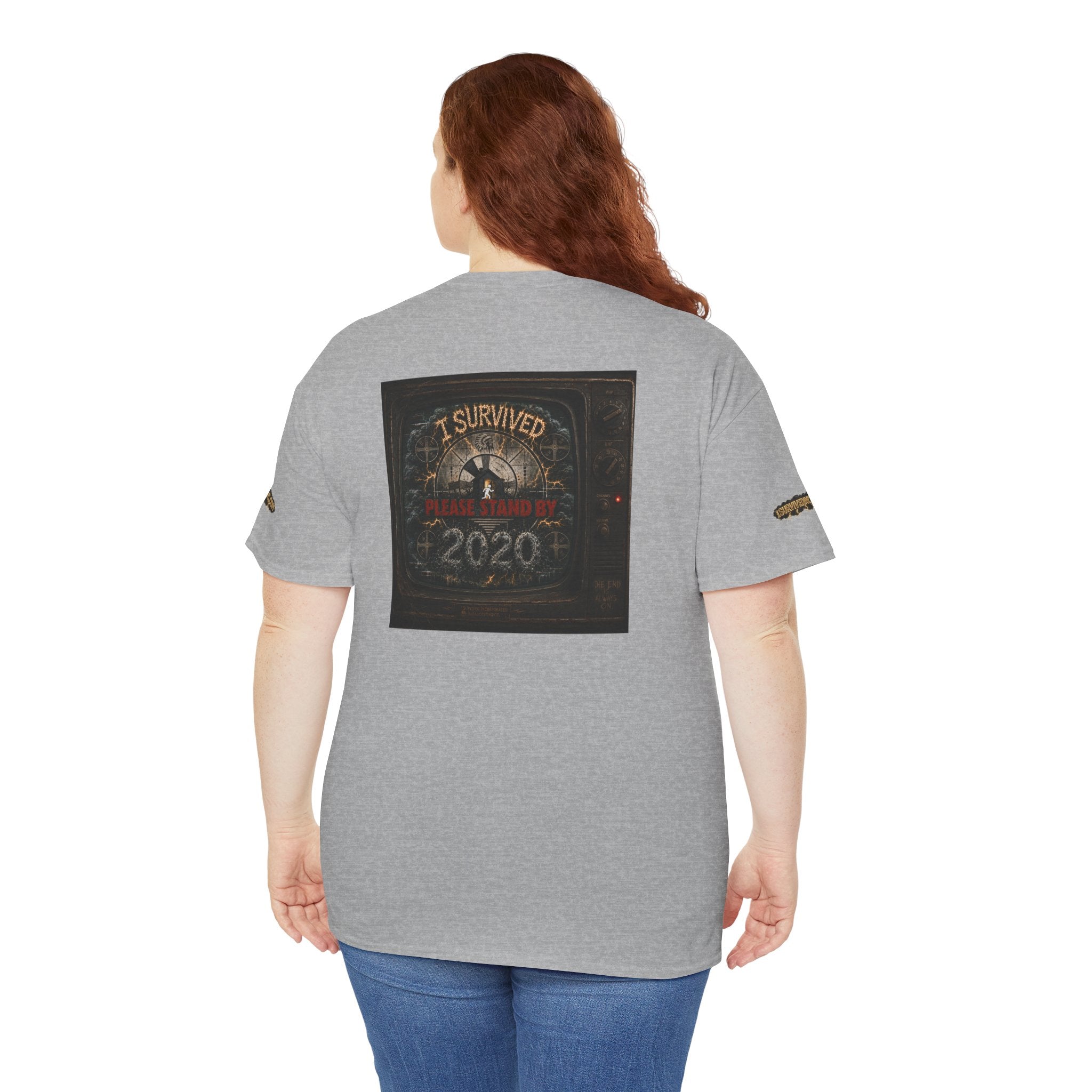 I Survived 2020 — "Please Stand By" Test Pattern Tee Special Edition Summer Premier Unisex Heavy Cotton Tee