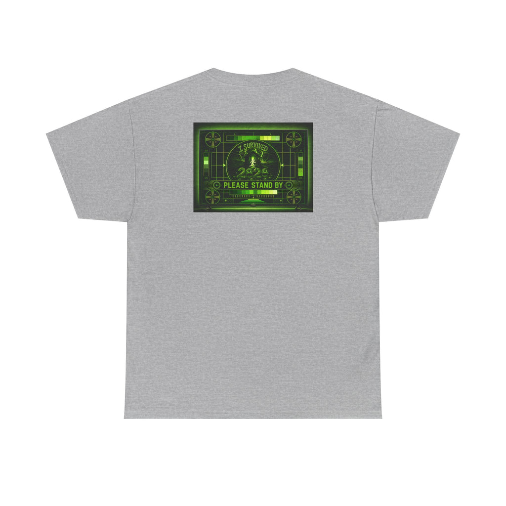 I Survived 2020 — "Please Stand By" Test Pattern Toxic Signal Tee Summer Premiere Unisex Heavy Cotton Tee