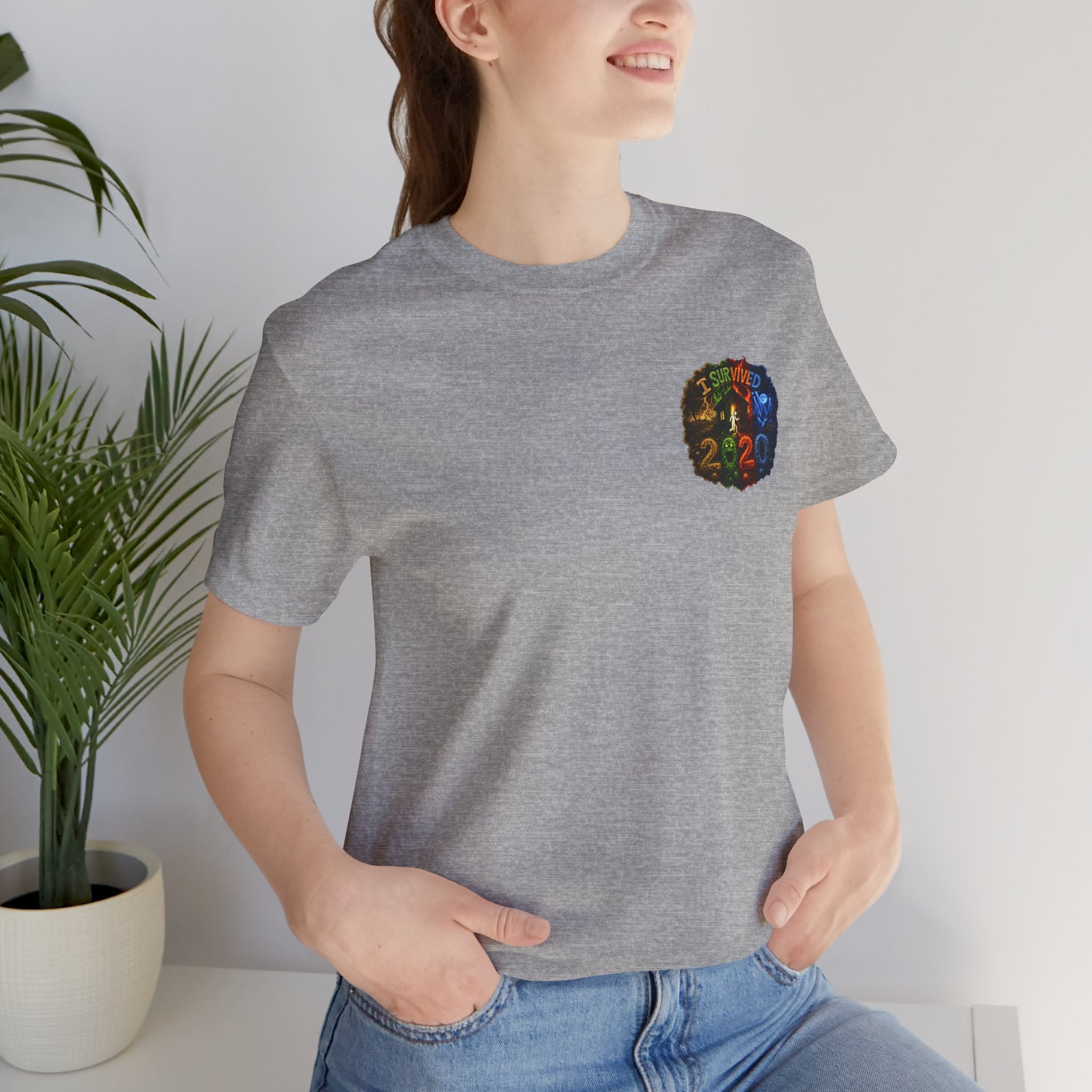 I Survived 2020 — "No Signal" Test Pattern Tee Alien Broadcast Finale Summer Premiere Unisex Jersey Short Sleeve Tee