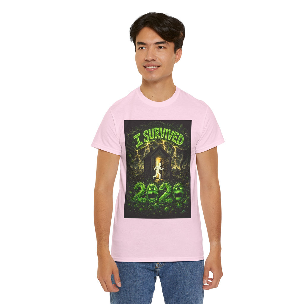 Sobreviví al 2020 — T1:E4 "Caos en Mascarillas: Un Momento de Locura" | Camiseta Unisex de Algodón Grueso Edición Pandemia (EDICIÓN ESPECIAL)