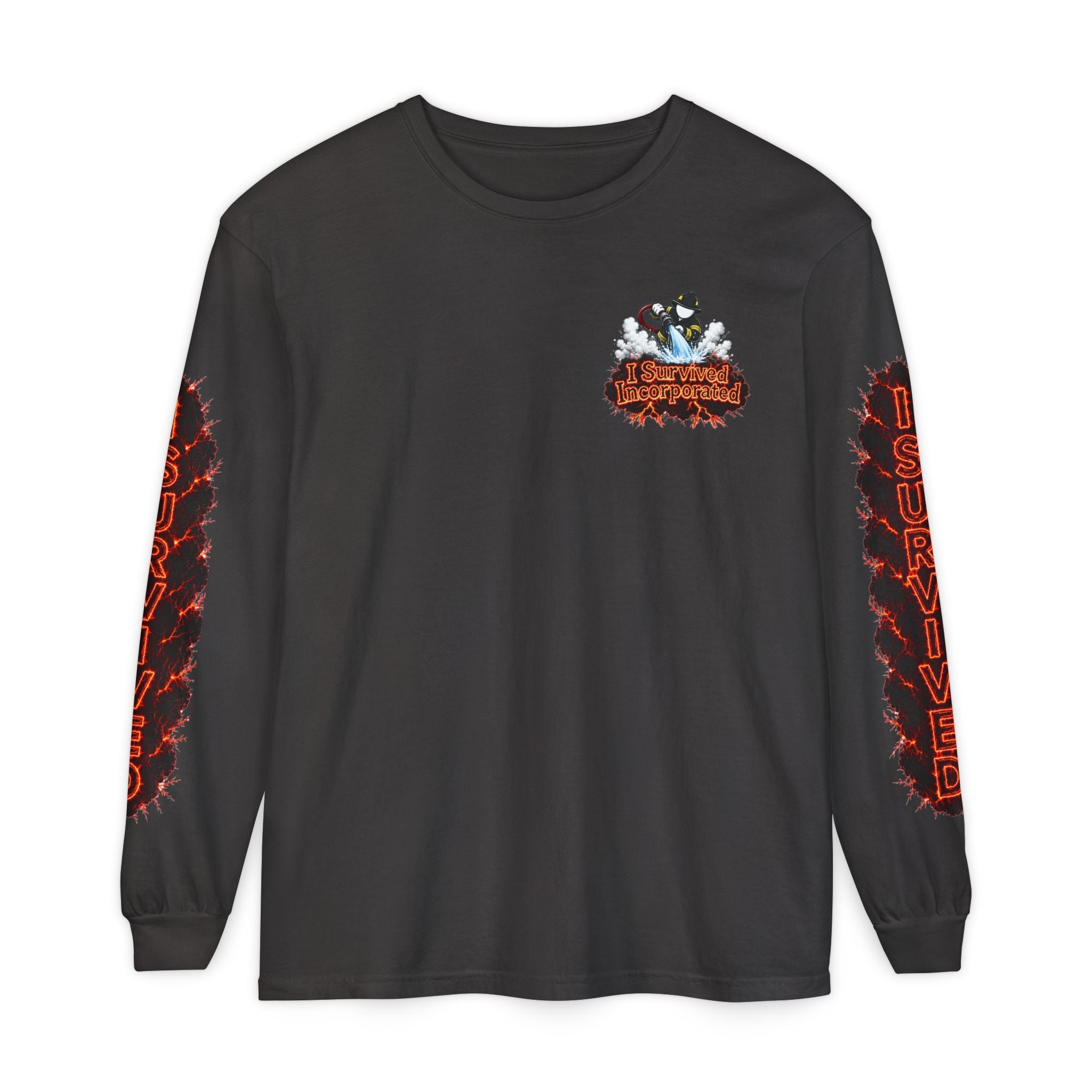 I Survived 2020 — "Please Stand By" Test Pattern Tee Special Edition Wildfire Signal Edition Summer Premiere Unisex Garment-Dyed Long Sleeve T-Shirt