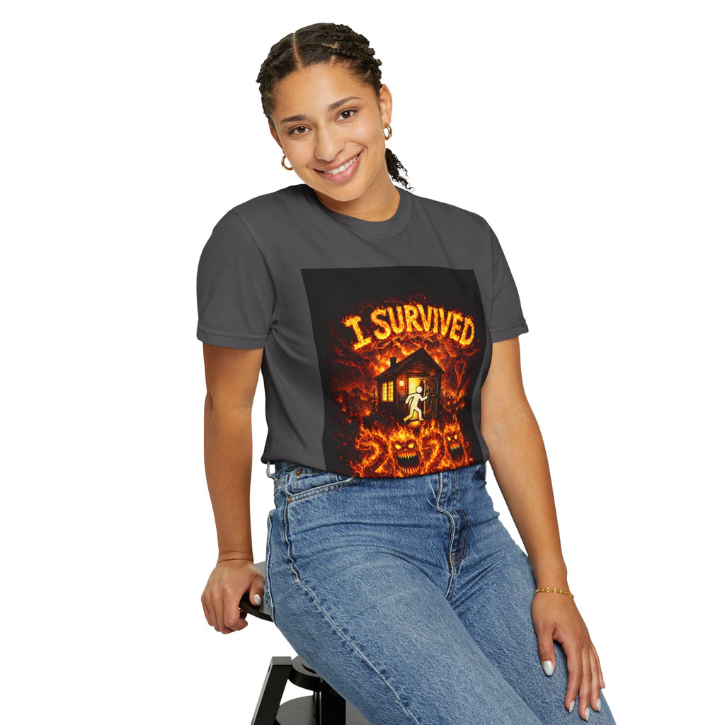 I Survived 2020 — WILDFIRES S2:E2: "The Bobcat Fire" Memorial Unisex Garment-Dyed T-shirt