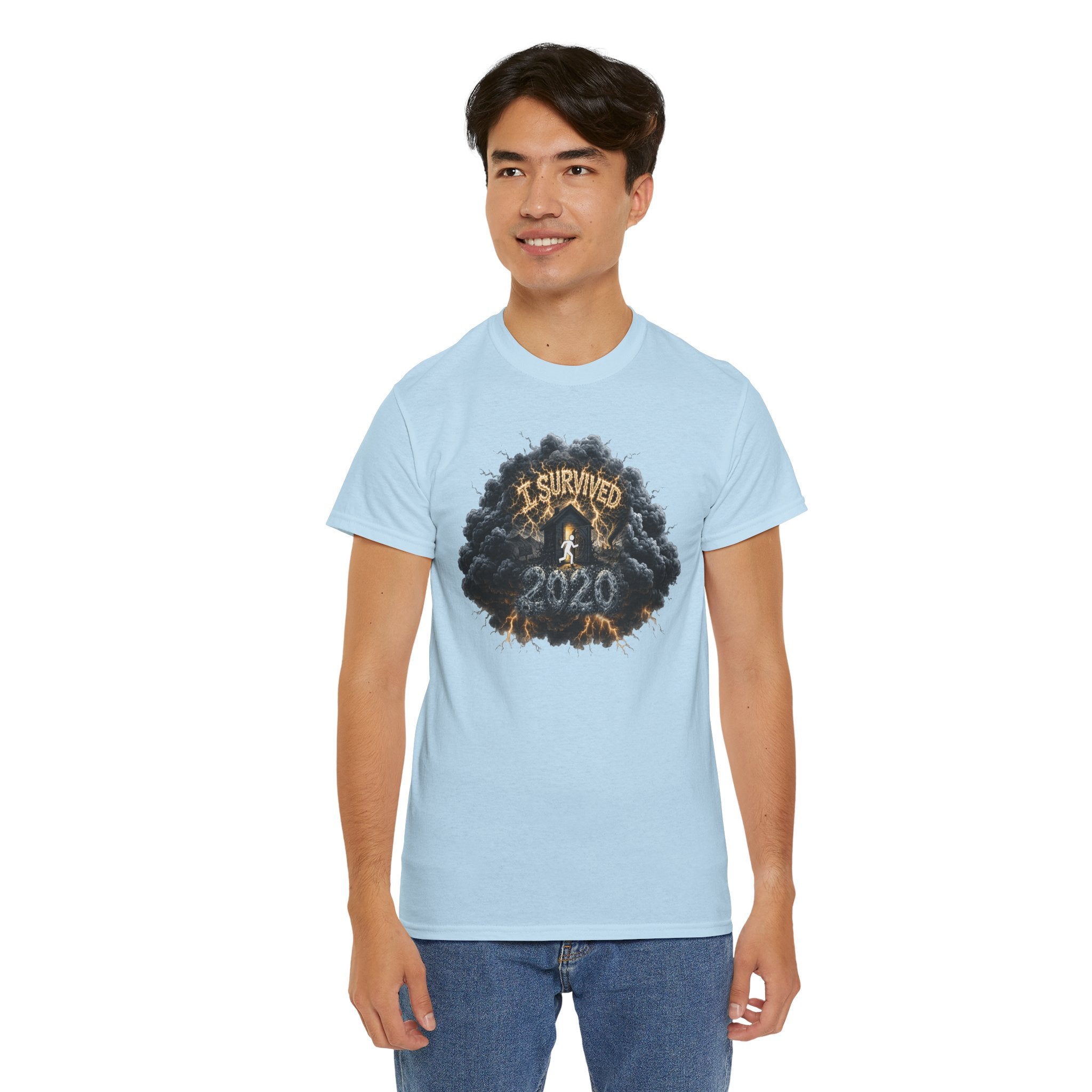 I Survived 2020 — Director's Cut Original Design Teaser Tee | Season 1 Premiere Drop Unisex Heavy Cotton Tee
