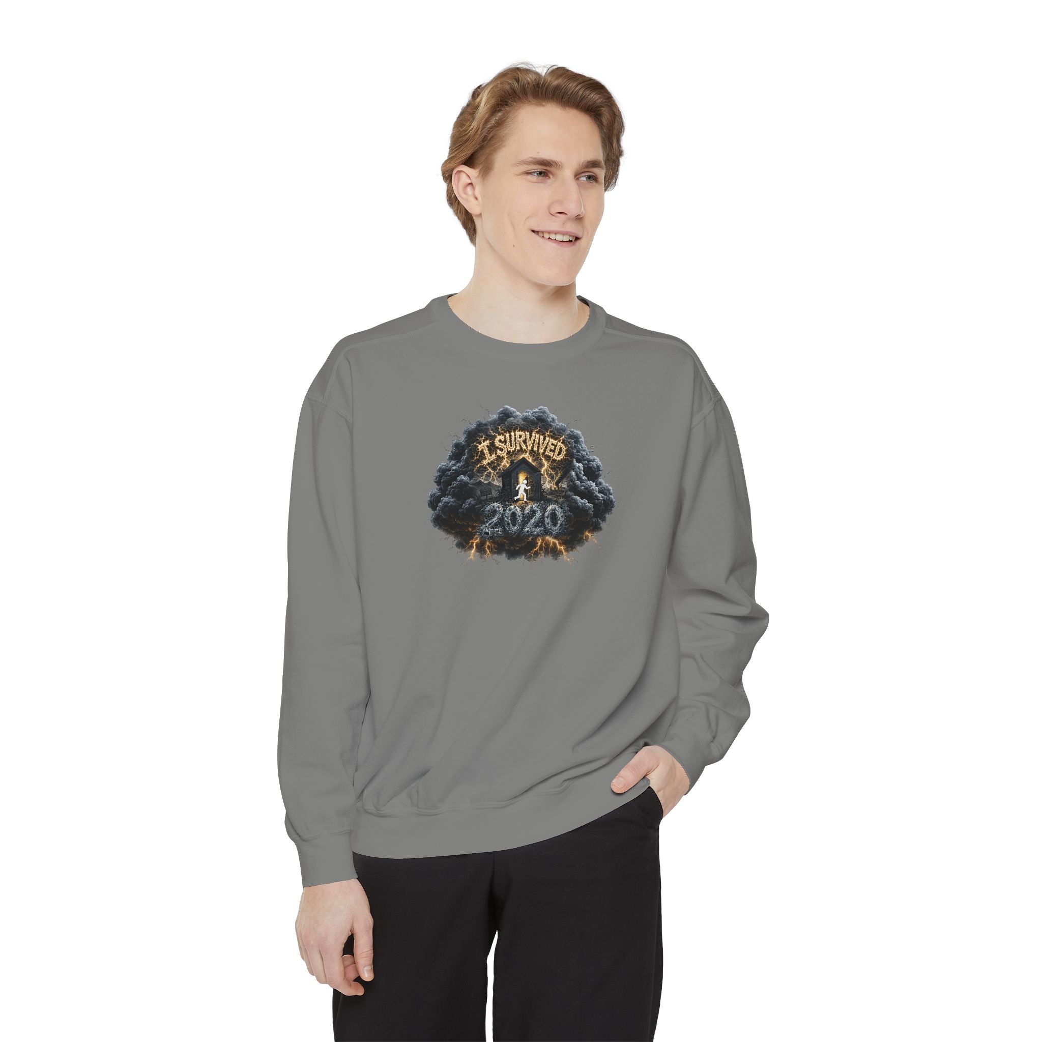 I Survived 2020 — Original PILOT Design: Director's Cut Unisex Garment-Dyed Sweatshirt