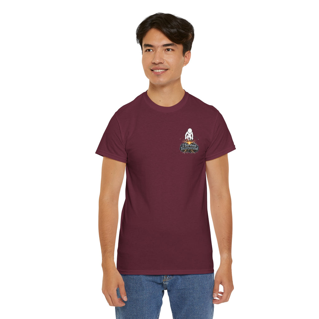I Survived 2020 — "Please Stand By" Test Pattern Tee Summer Premier Unisex Heavy Cotton Tee