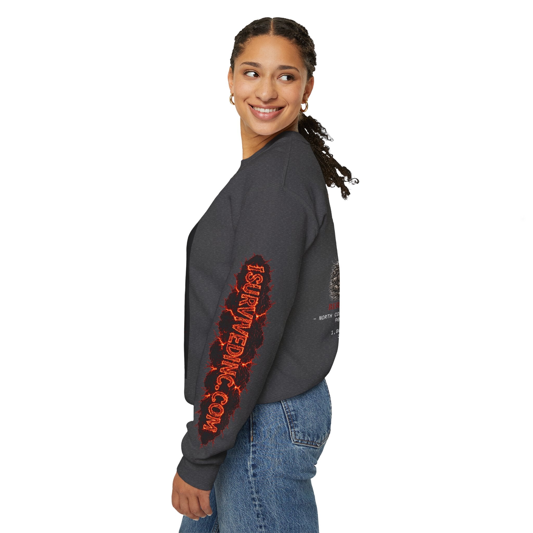 I Survived 2020 — S2:E1 "Berry Creek" | Wildfire Edition Memorial Unisex Heavy Blend™ Crewneck Sweatshirt