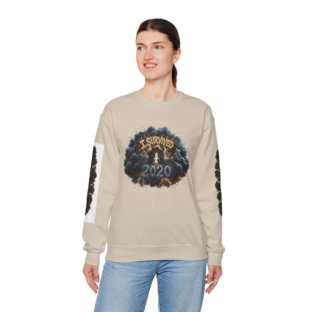 I Survived 2020 — Director's Cut Original Design Teaser Tee | Season 1 Premiere Drop Unisex Heavy Blend™ Crewneck Sweatshirt
