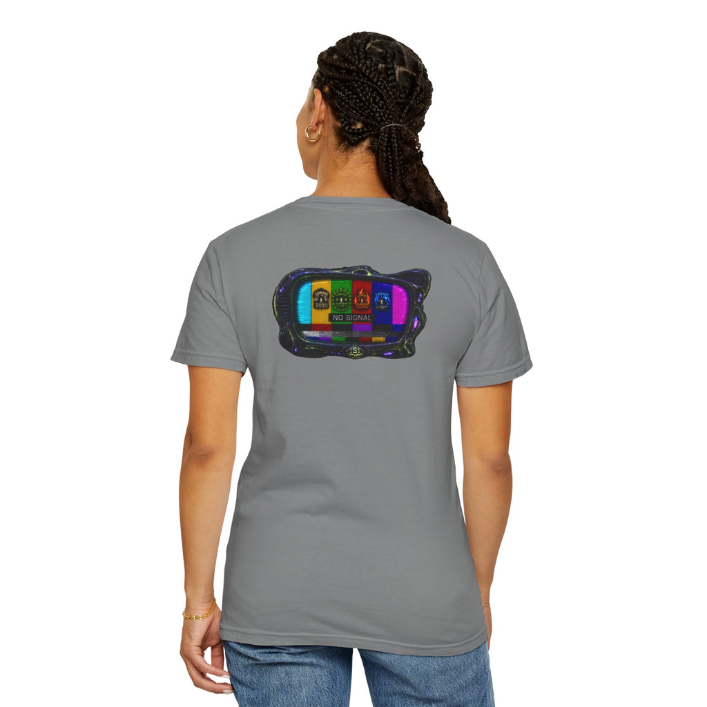 I Survived 2020 — "No Signal" Test Pattern Tee Alien Broadcast Finale Summer Premiere Unisex Garment-Dyed T-shirt
