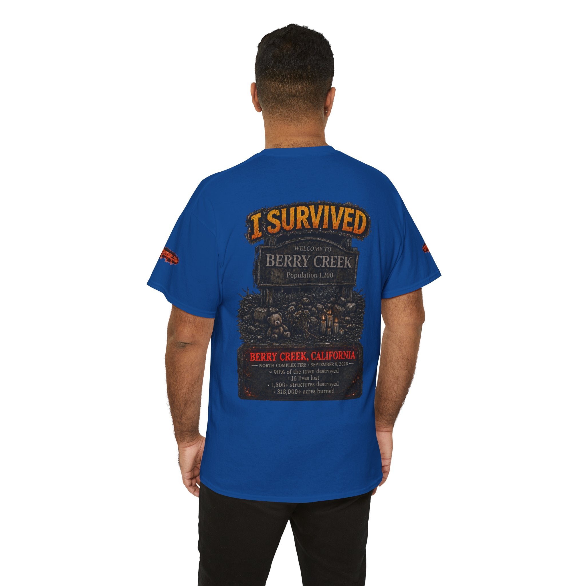 I Survived 2020 — Director's Cut S2:E1 "Berry Creek" | Wildfire Edition Memorial Unisex Heavy Cotton Tee (SPECIAL EDITION)