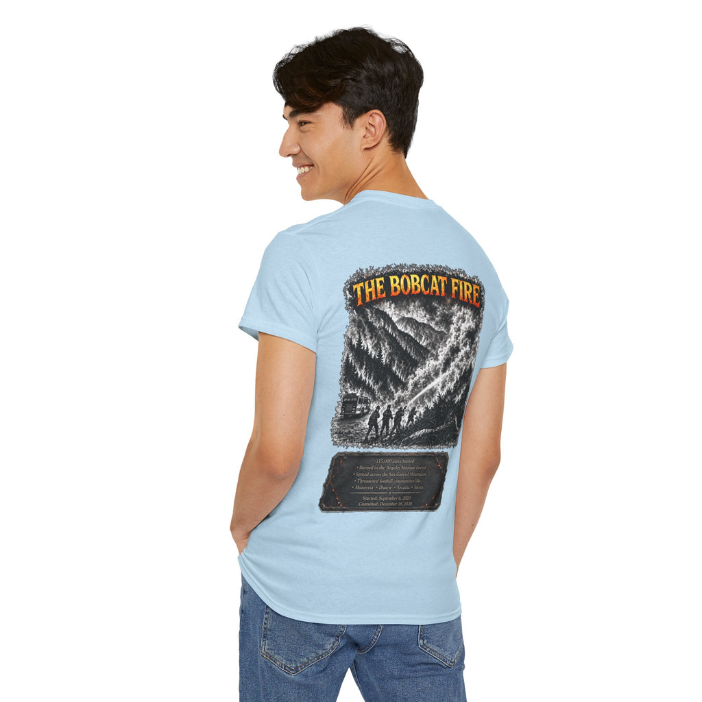I Survived 2020 — WILDFIRES S2:E2: Director's Cut "The Bobcat Fire" Memorial Unisex Heavy Cotton Tee