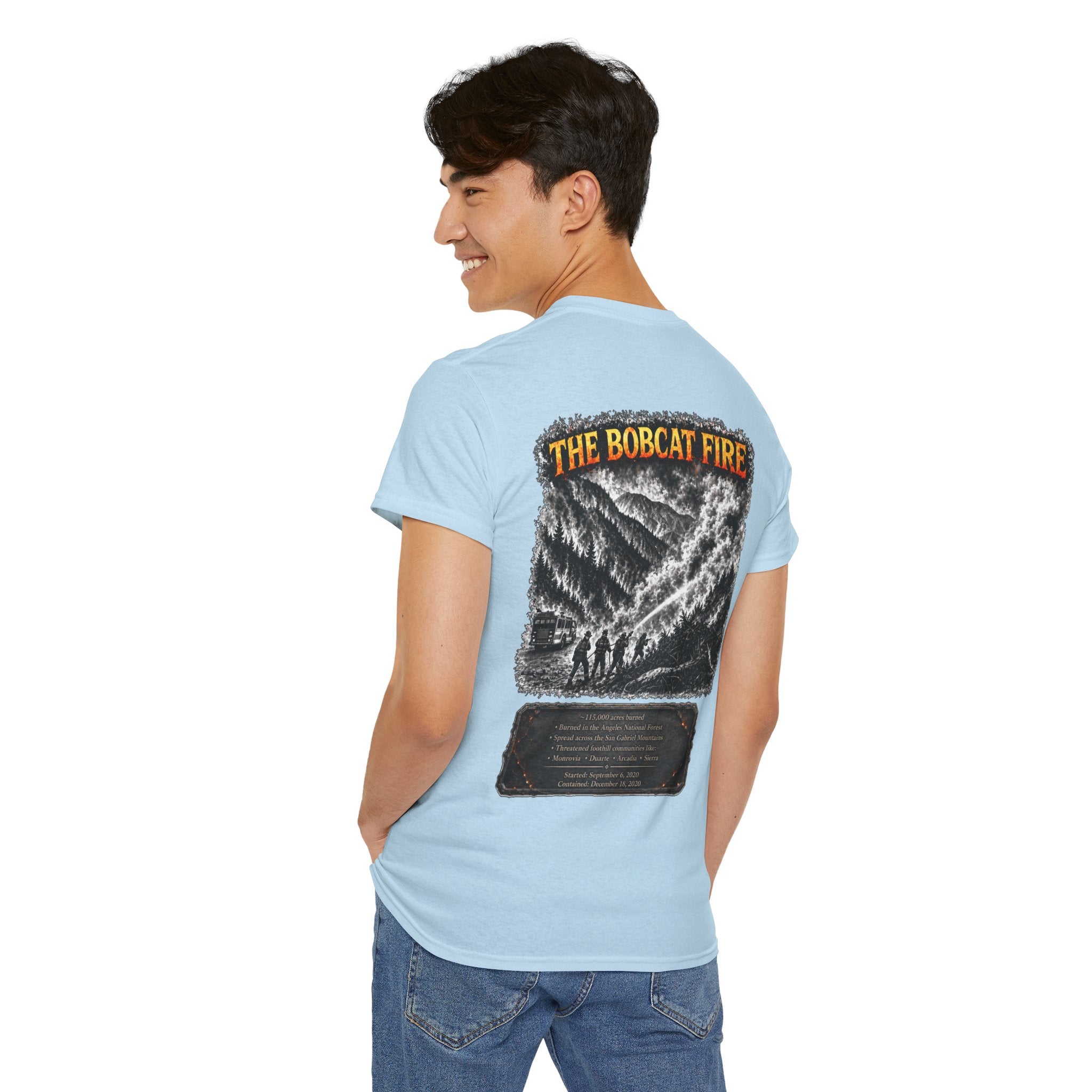 I Survived 2020 — WILDFIRES S2:E2: Director's Cut "The Bobcat Fire" Memorial Unisex Heavy Cotton Tee
