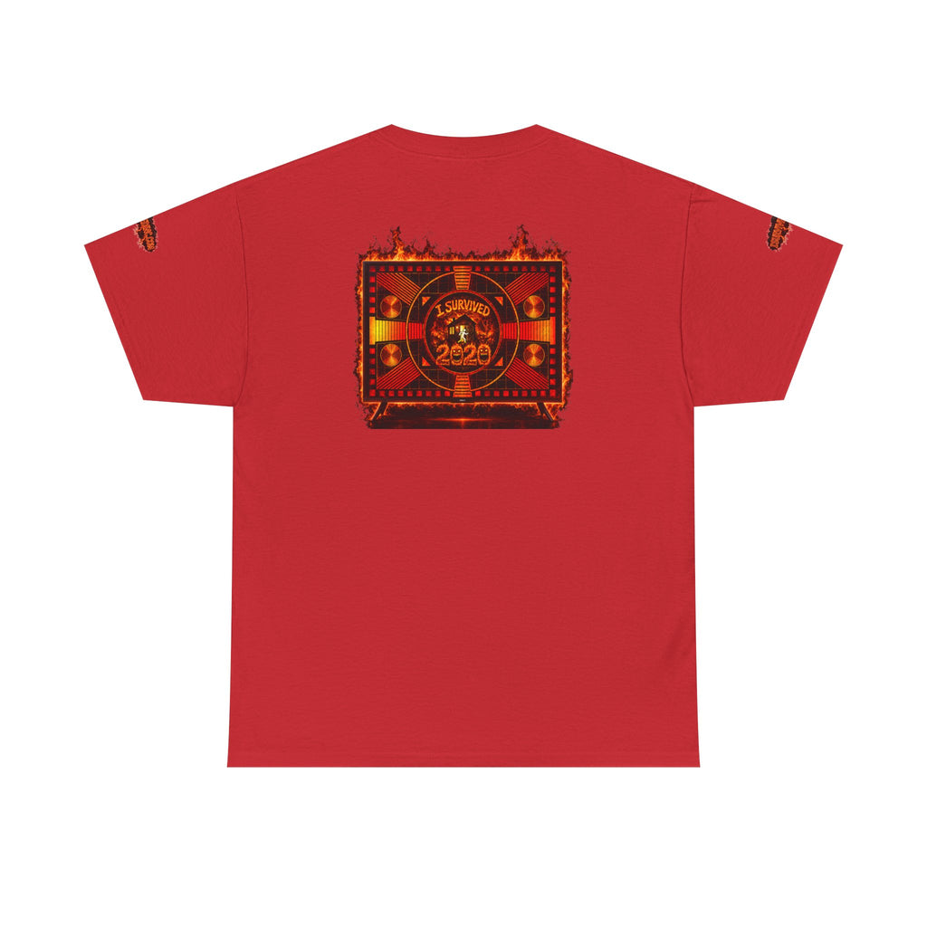 I Survived 2020 — "Please Stand By" Test Pattern Tee Wildfire Signal Special Edition Summer Premiere Unisex Heavy Cotton Tee