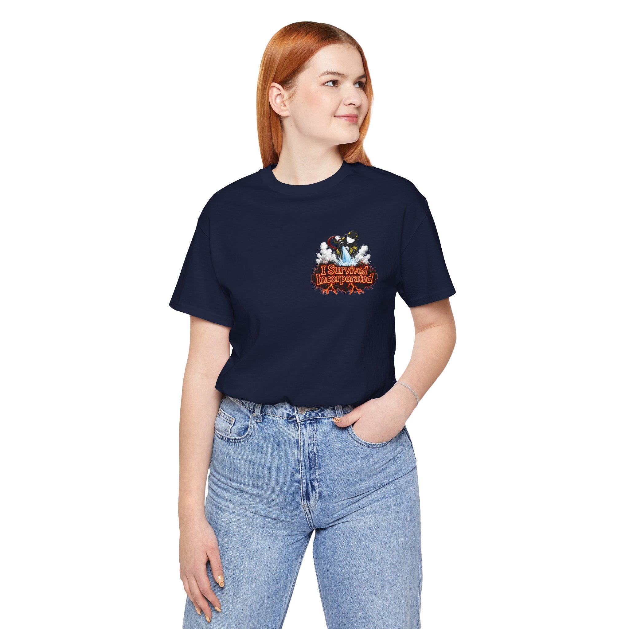 I Survived 2020 — "Please Stand By" Test Pattern Tee Wildfire Signal Edition Summer Premiere Unisex Jersey Short Sleeve Tee