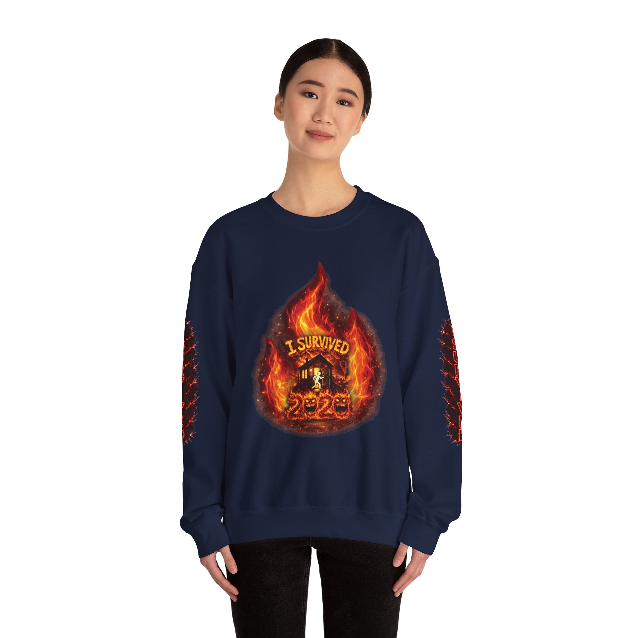 I Survived 2020 — Director's Cut S2:E3 "The California Wildfires" | Wildfire Edition Memorial Unisex Heavy Blend™ Crewneck Sweatshirt