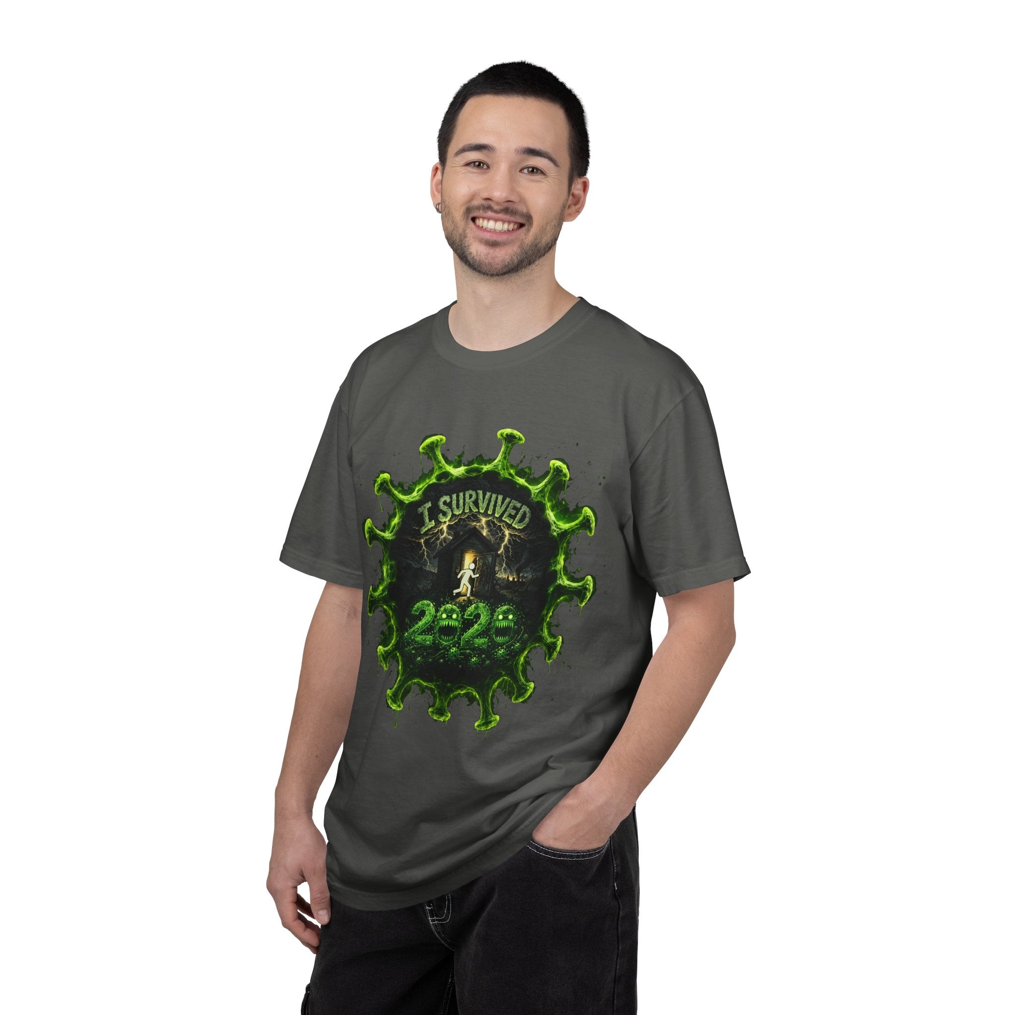 I Survived 2020 — Director's Cut S1:E1 "COVID-19: The Coronavirus" | Pandemic Edition Unisex Garment-Dyed T-shirt