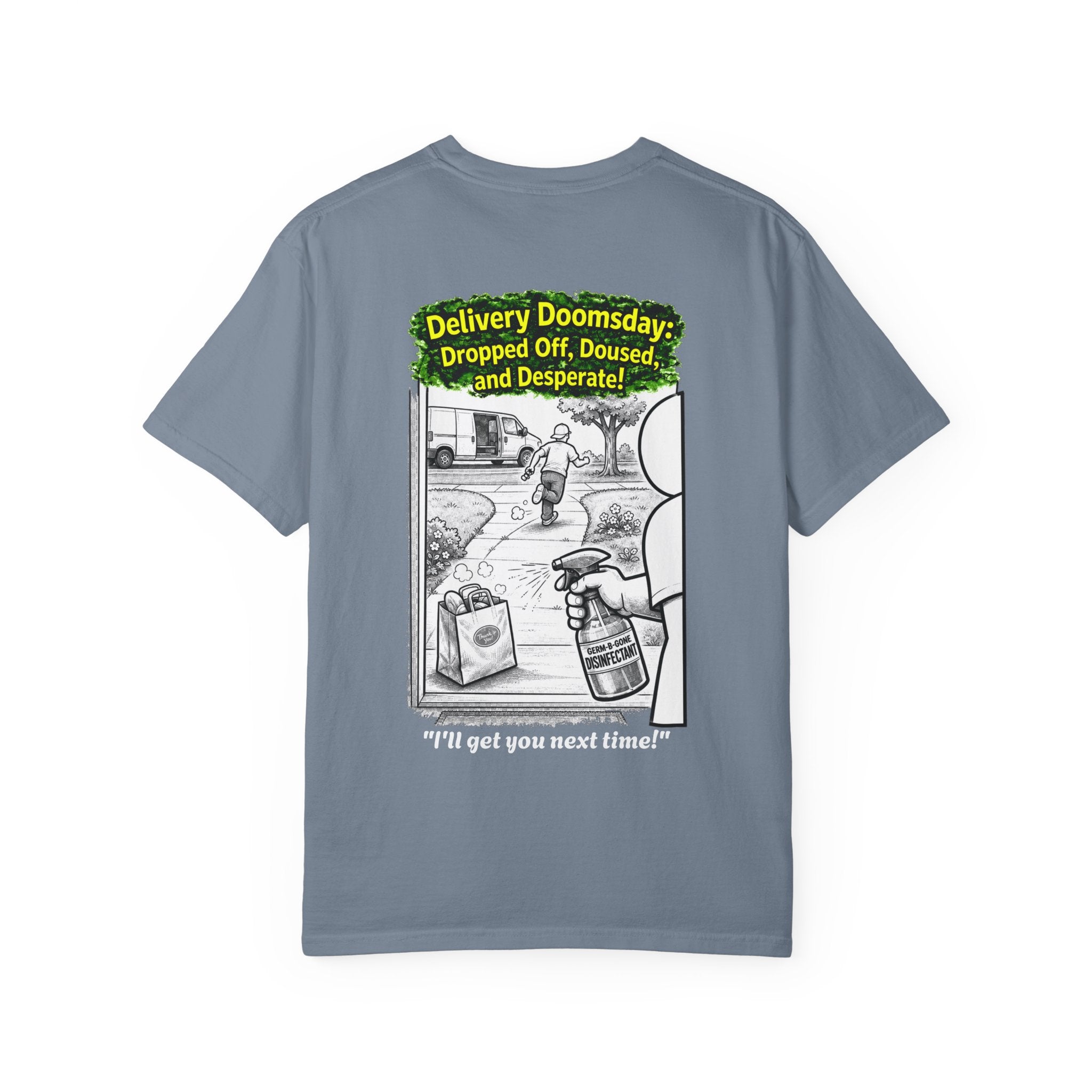 Sobreviví al 2020 — T1:E5 "Apocalipsis de Entregas" | Camiseta unisex teñida de edición Pandemia