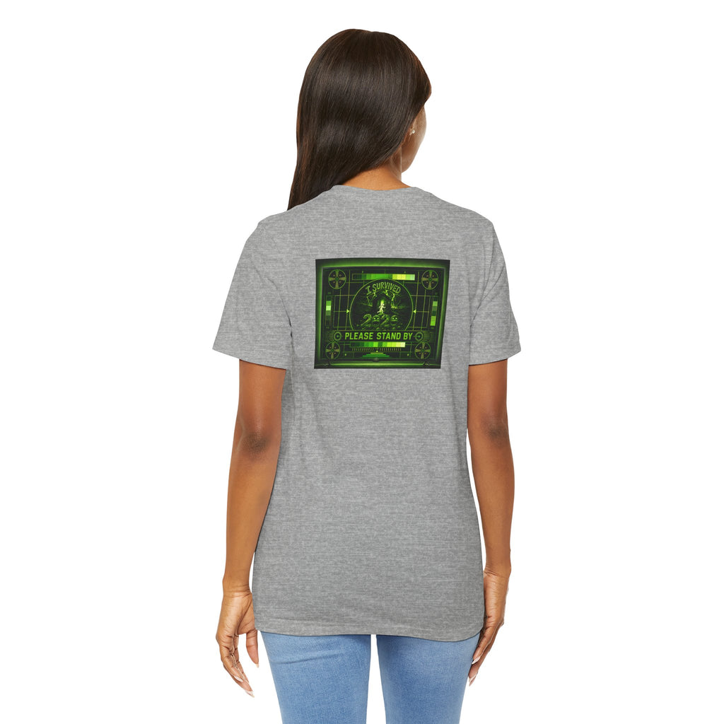 I Survived 2020 — "Please Stand By" Test Pattern Toxic Signal Tee Summer Premiere Unisex Jersey Short Sleeve Tee