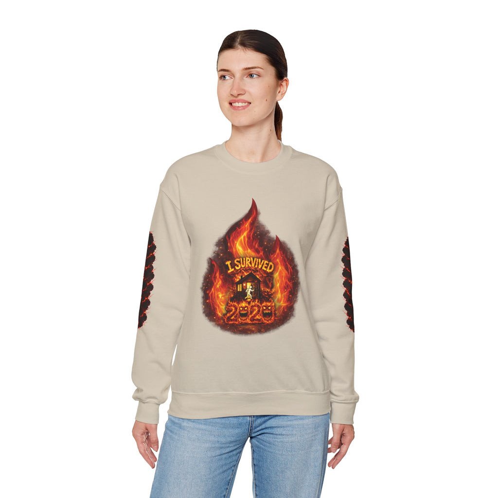 I Survived 2020 — Director's Cut S2:E3 "The California Wildfires" | Wildfire Edition Memorial Unisex Heavy Blend™ Crewneck Sweatshirt